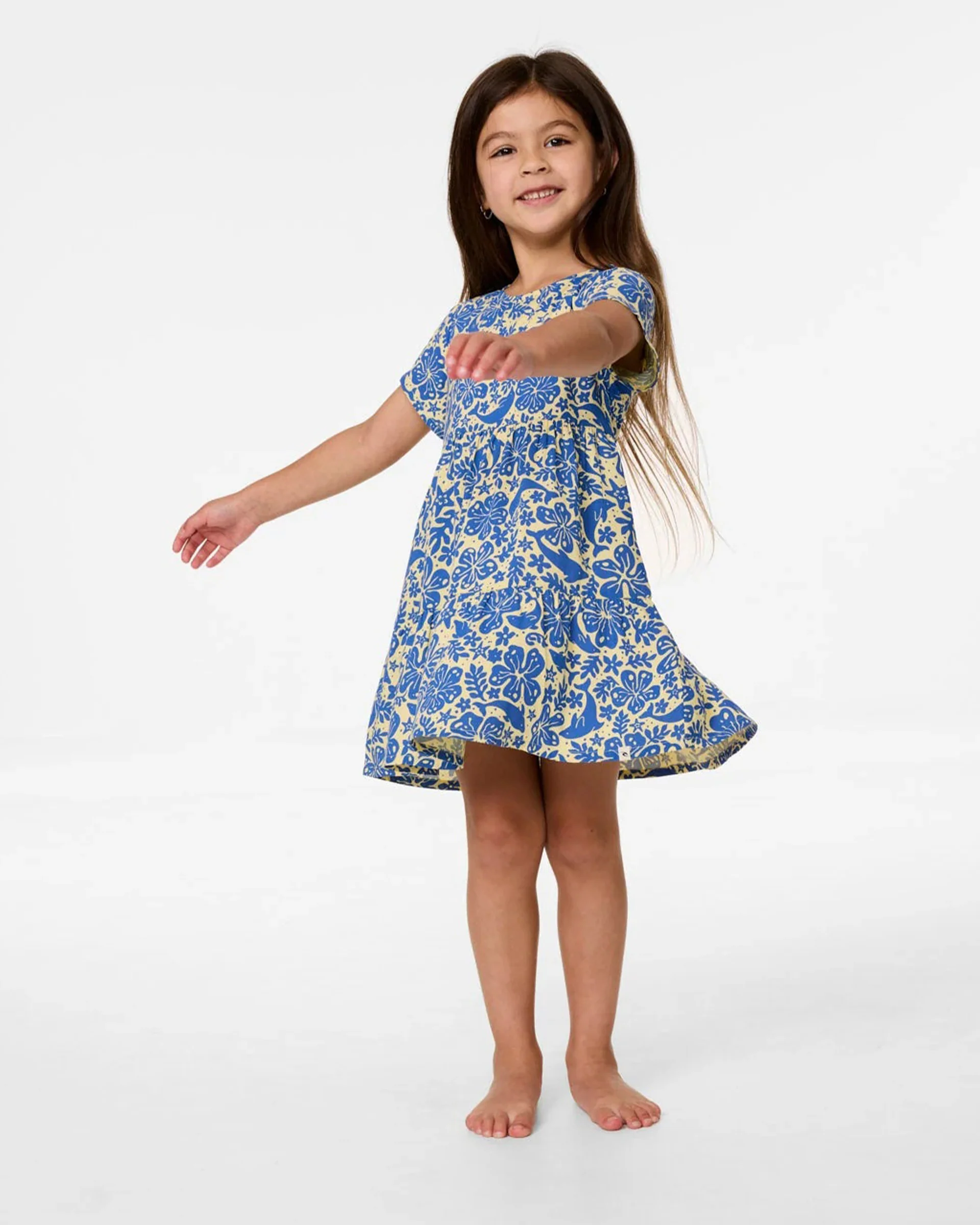 Girl's (0-6) Sun Swell Dress - Blue - Image 3