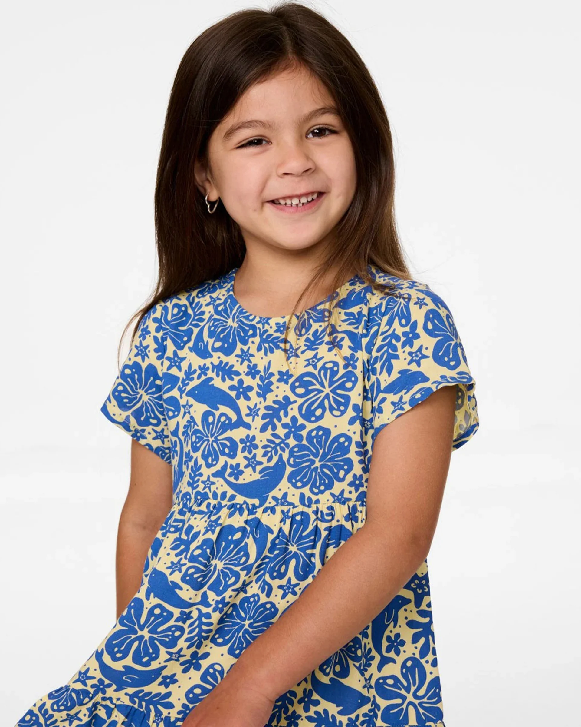 Girl's (0-6) Sun Swell Dress - Blue - Image 4
