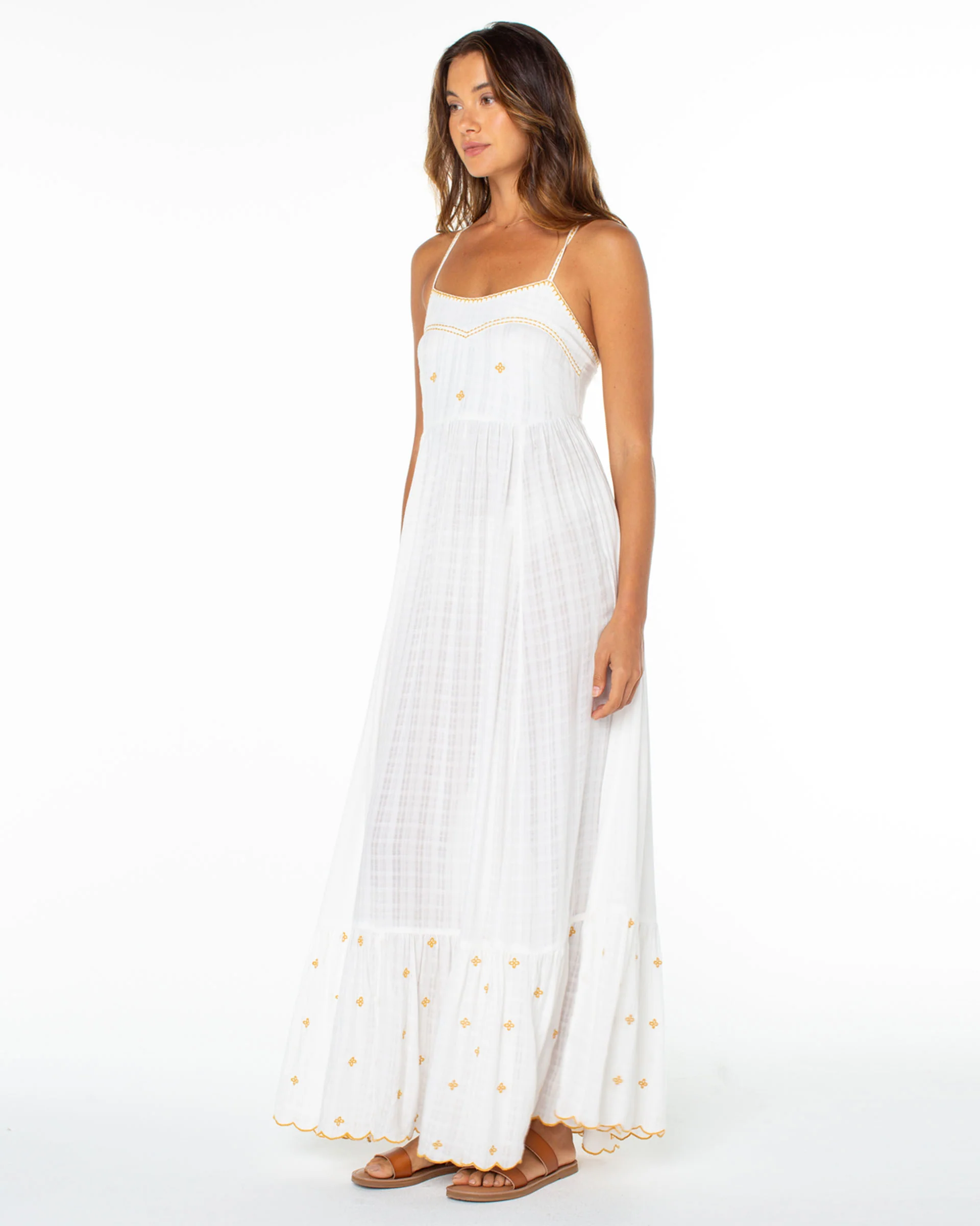 Sunburst Maxi Dress - Cloud Dancer Solid - Image 3