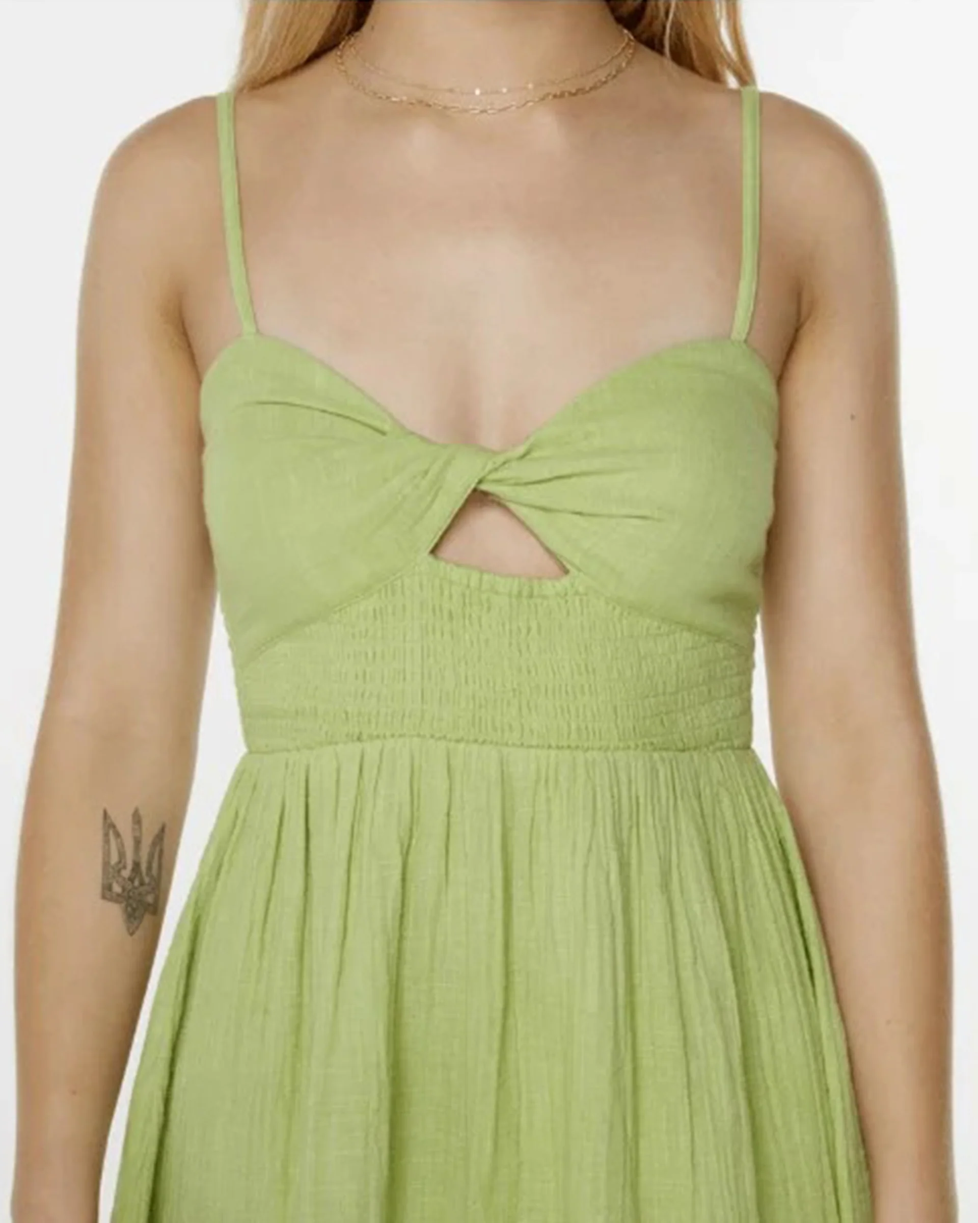 Sunrise Vibes Dress - Tarragon Solid - Image 4
