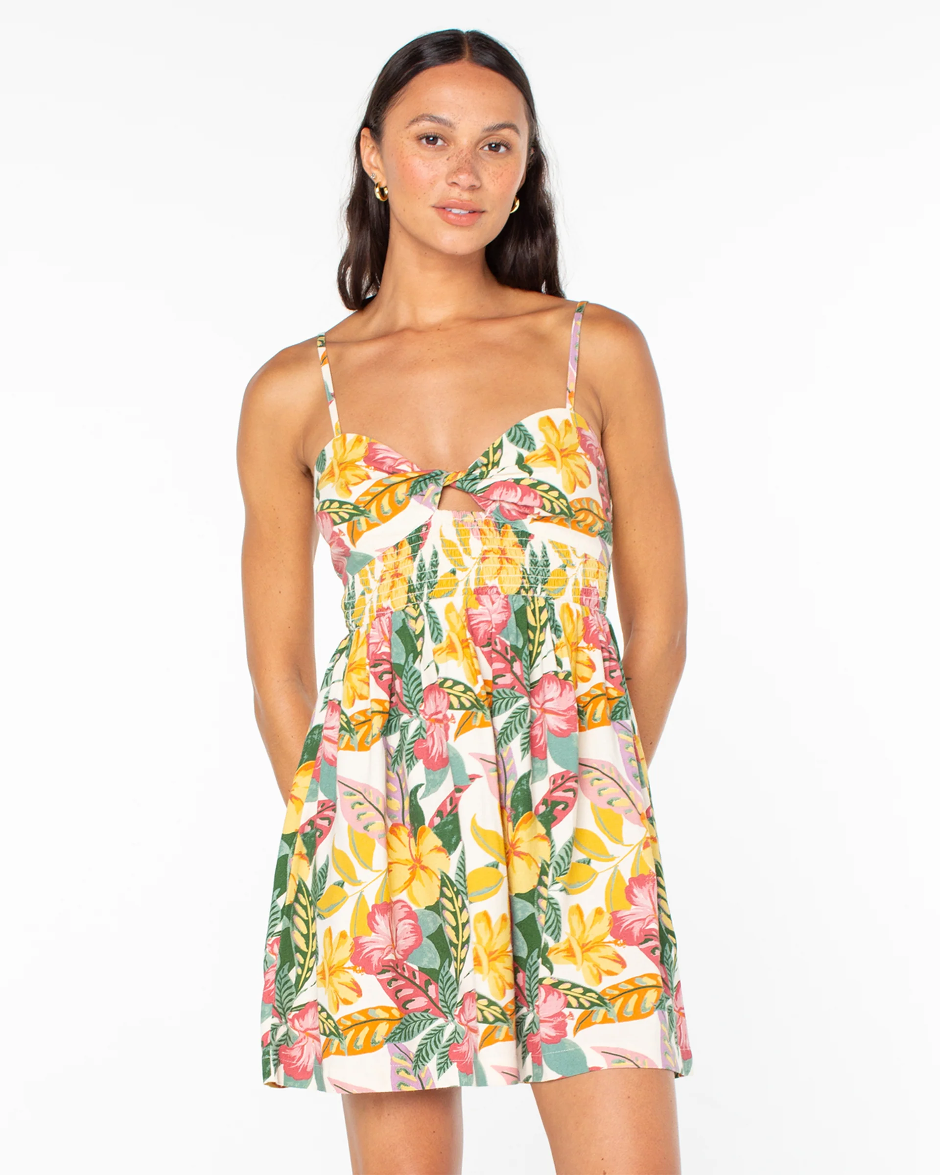 Sunrise Vibes Linen Dress - Multi - Image 2
