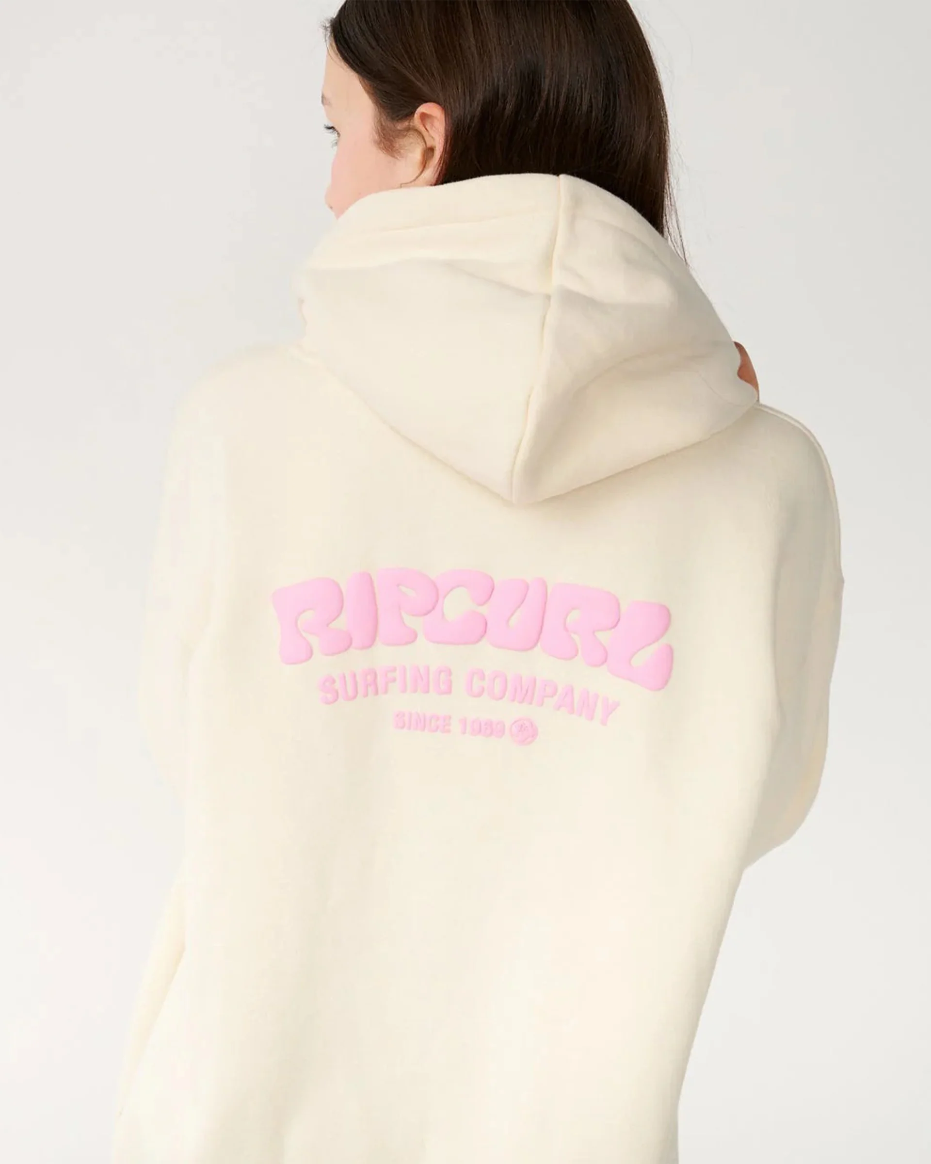 Girl's (8-16) Surf Puff Hood - Bone/Pink - Image 4