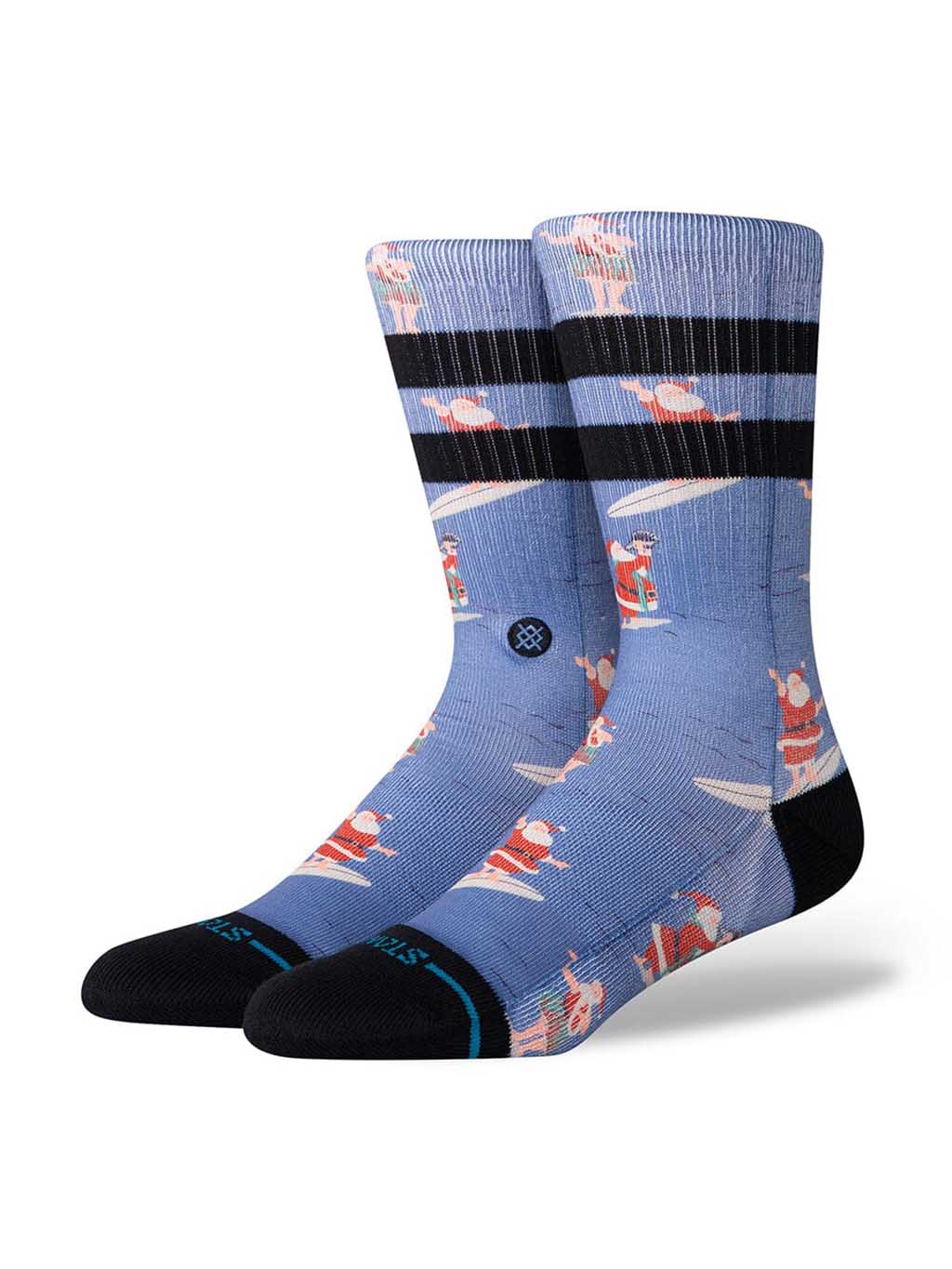 Surfing Santa Crew Socks