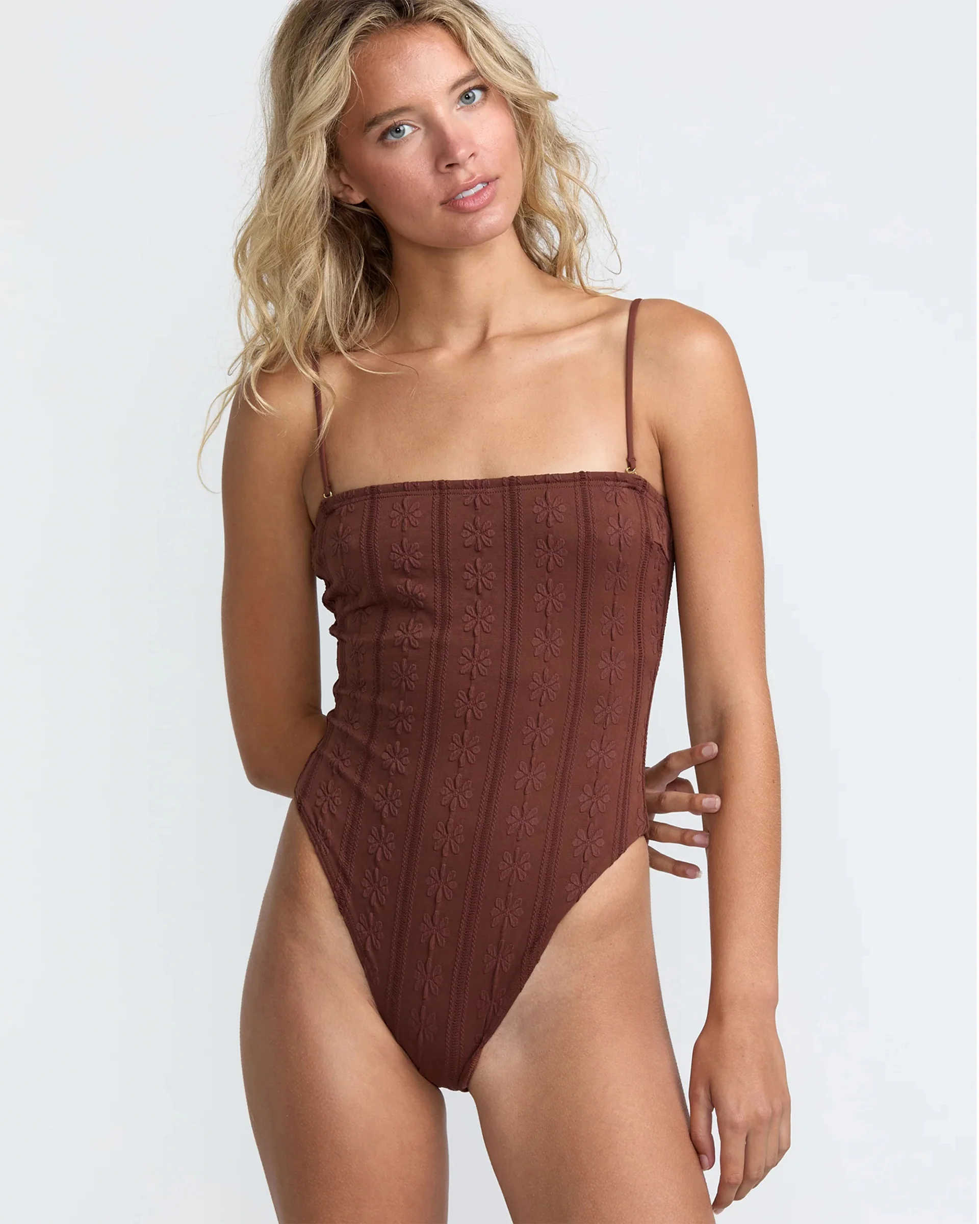 Sweetness Tubular One Piece Swimsuit - Mocha