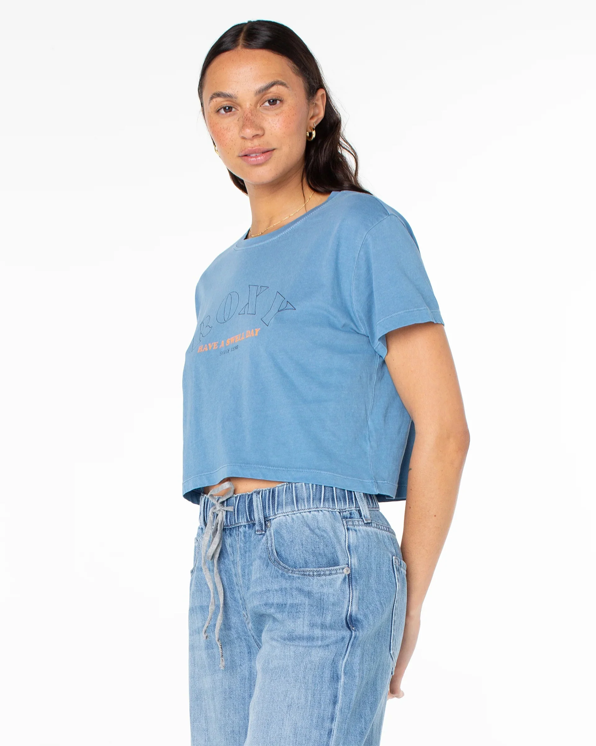 Swell Day Cropped Boxy Tee - Captains Blue - Image 2