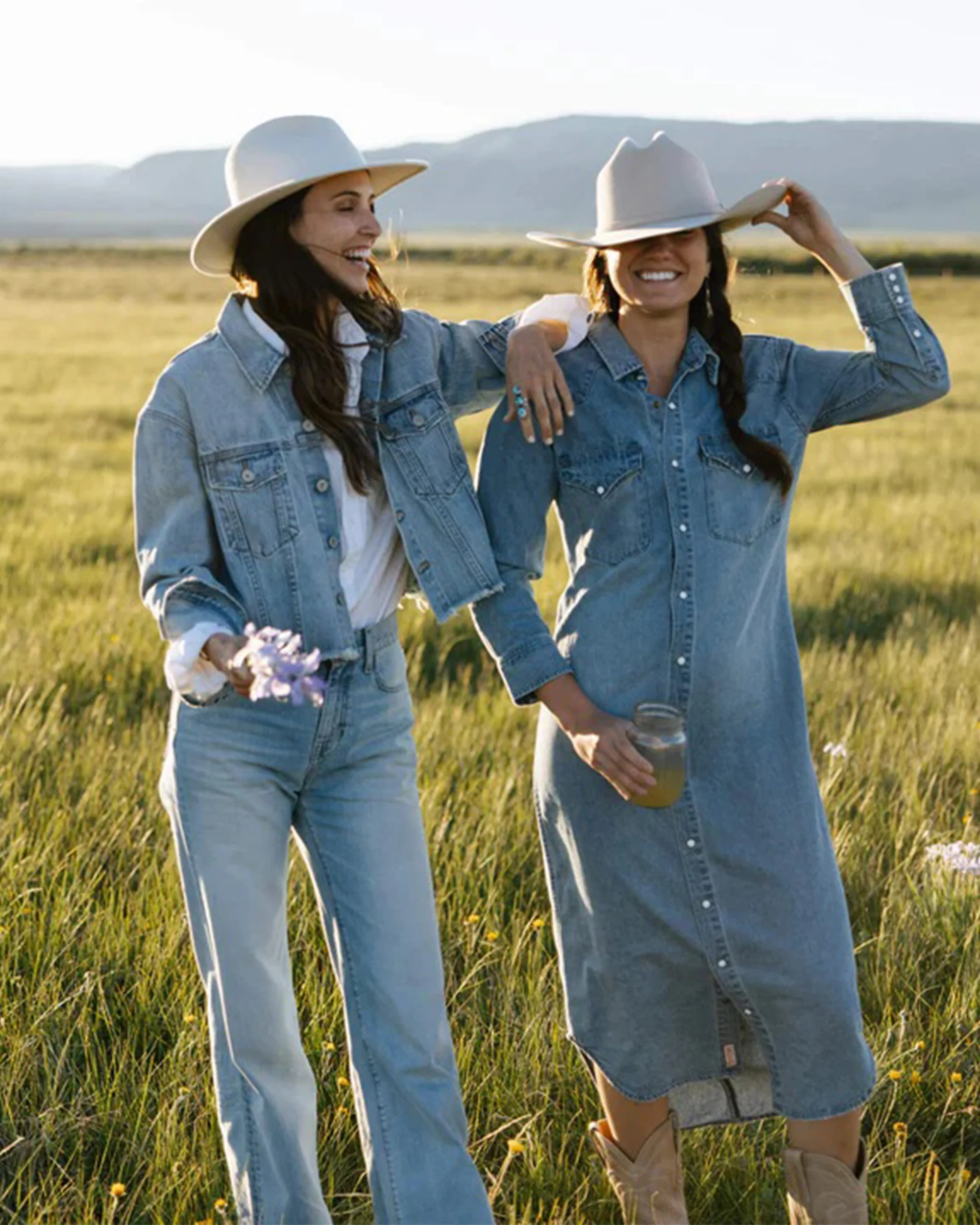 The Annie Pearl Snap Shirtdress - Classic Denim - Image 5