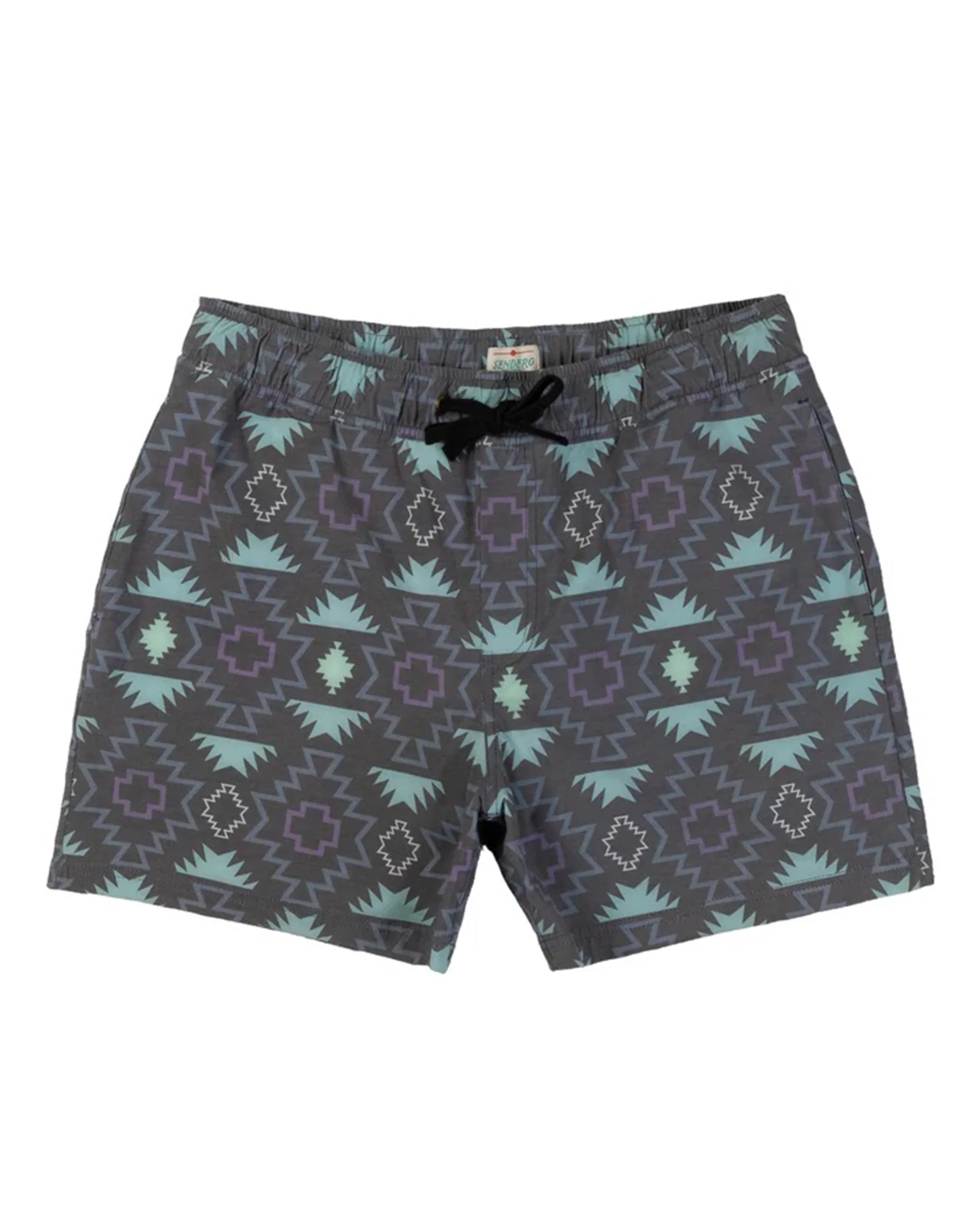 The Barton Elastic Boardshort - Chevron Dark