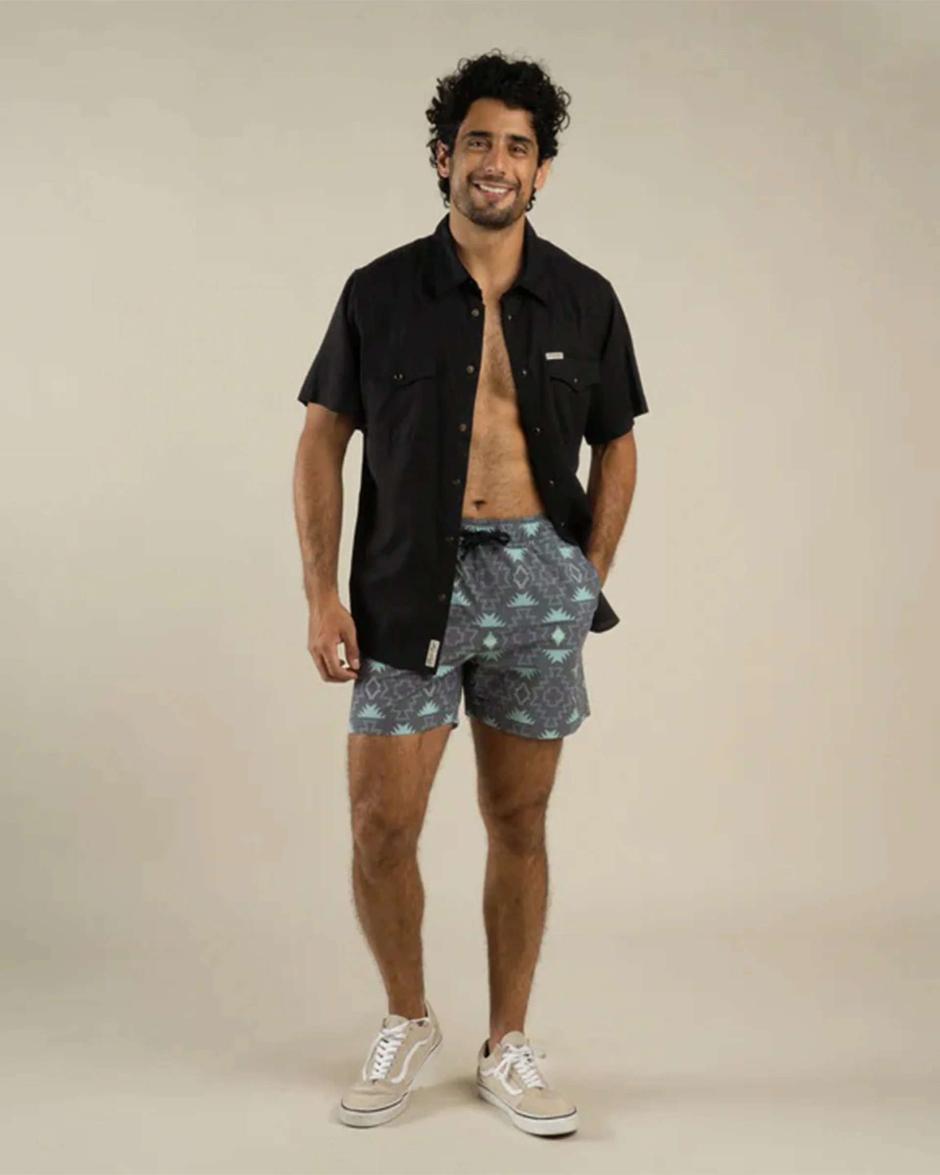 The Barton Elastic Boardshort - Chevron Dark - Image 5