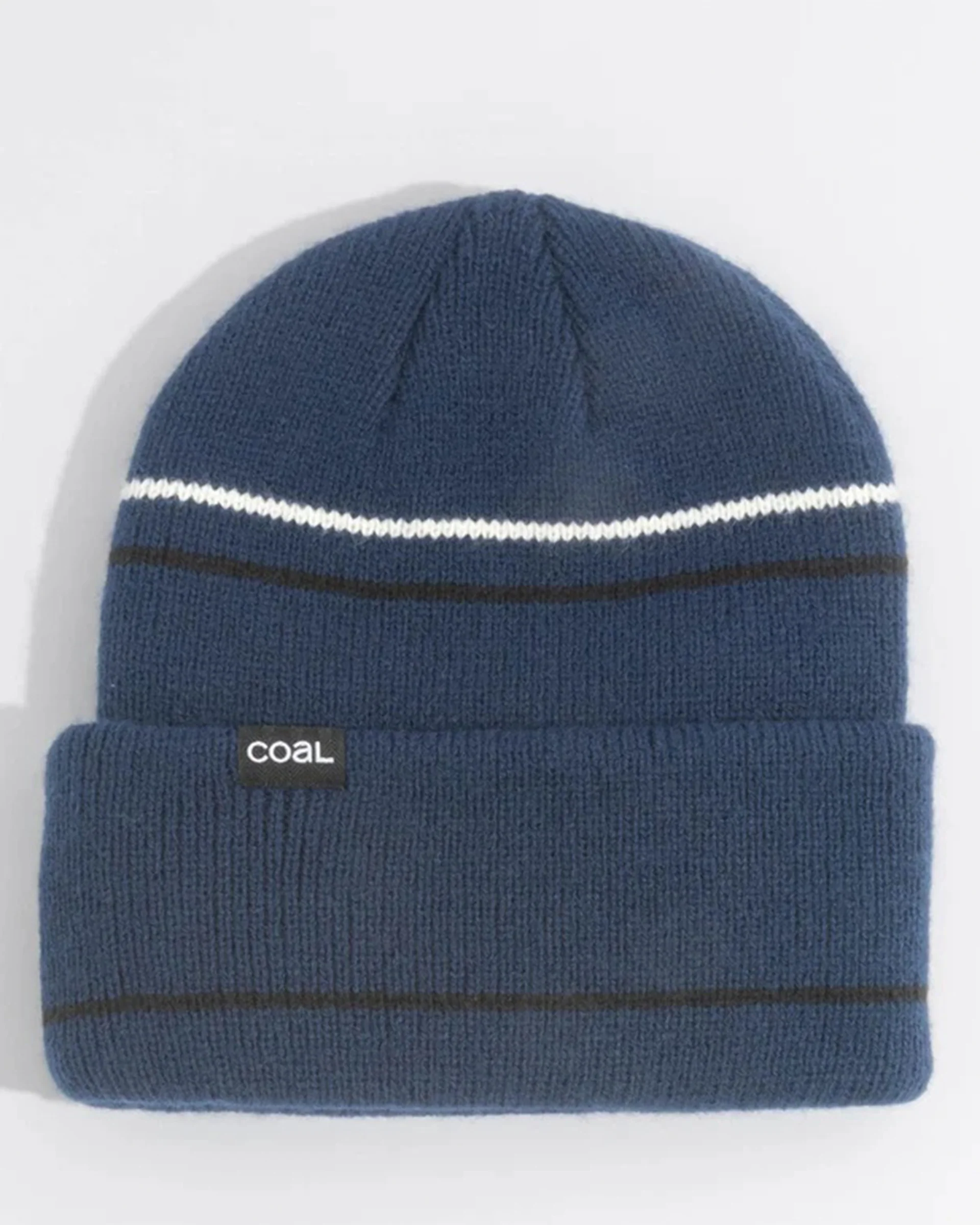 The Wayne Beanie - Navy/Off White