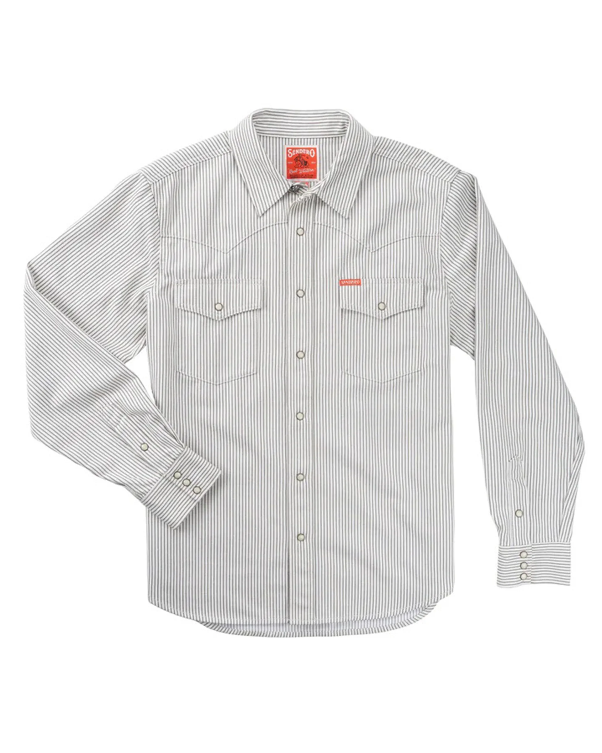 The Wyatt Pearl Snap L/S Denim Shirt - Grey Hickory