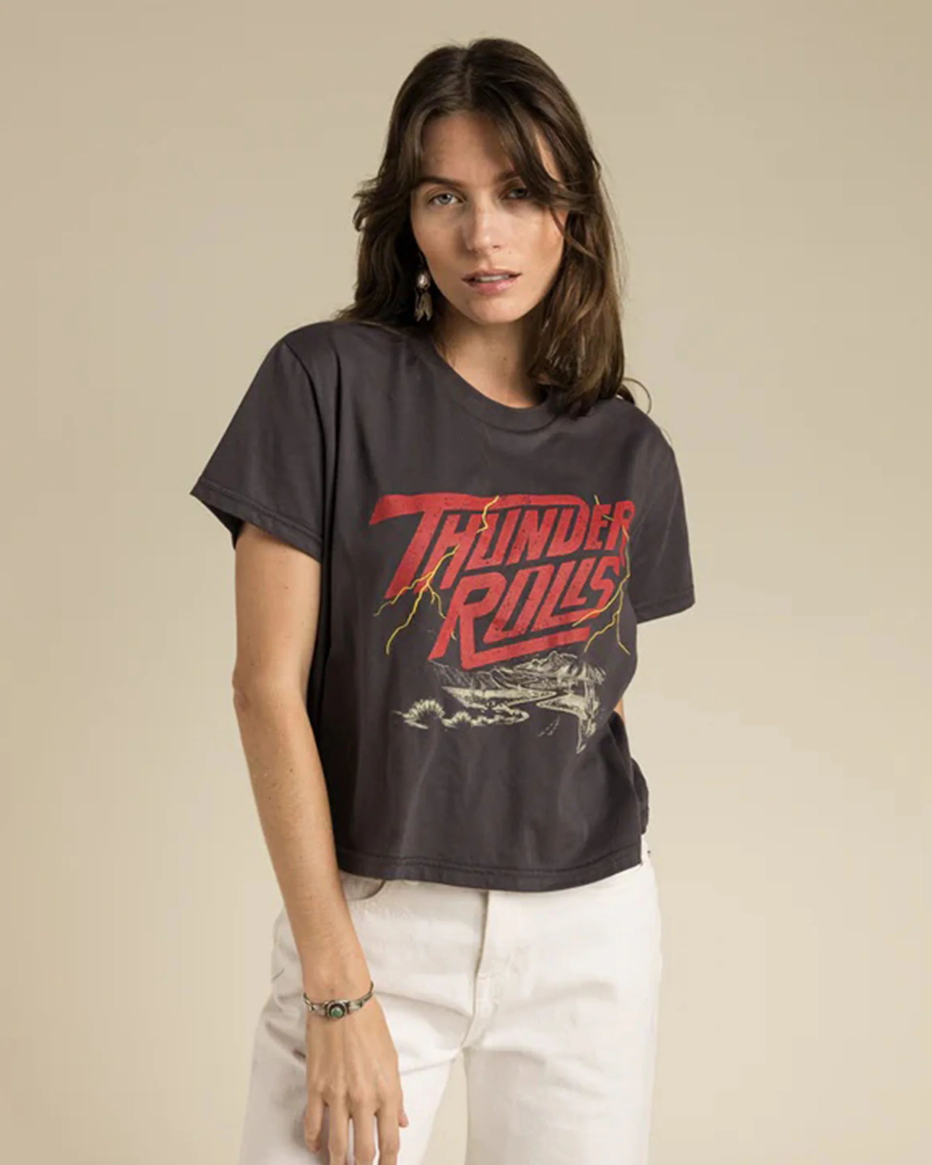 Thunder Rolls Boxy Tee - Vintage Black - Image 2