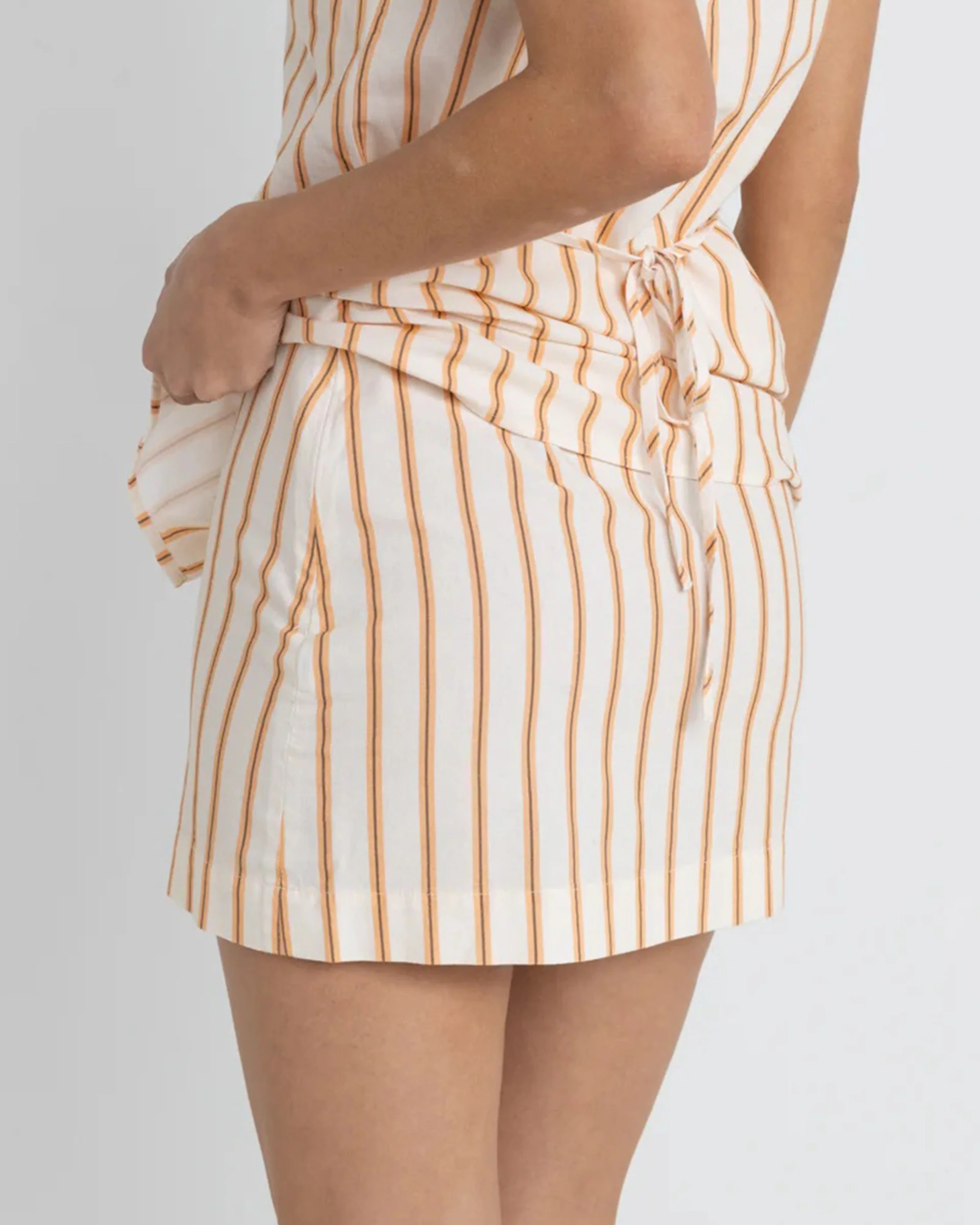 Tide Stripe Mini Skirt - Natural - Image 4