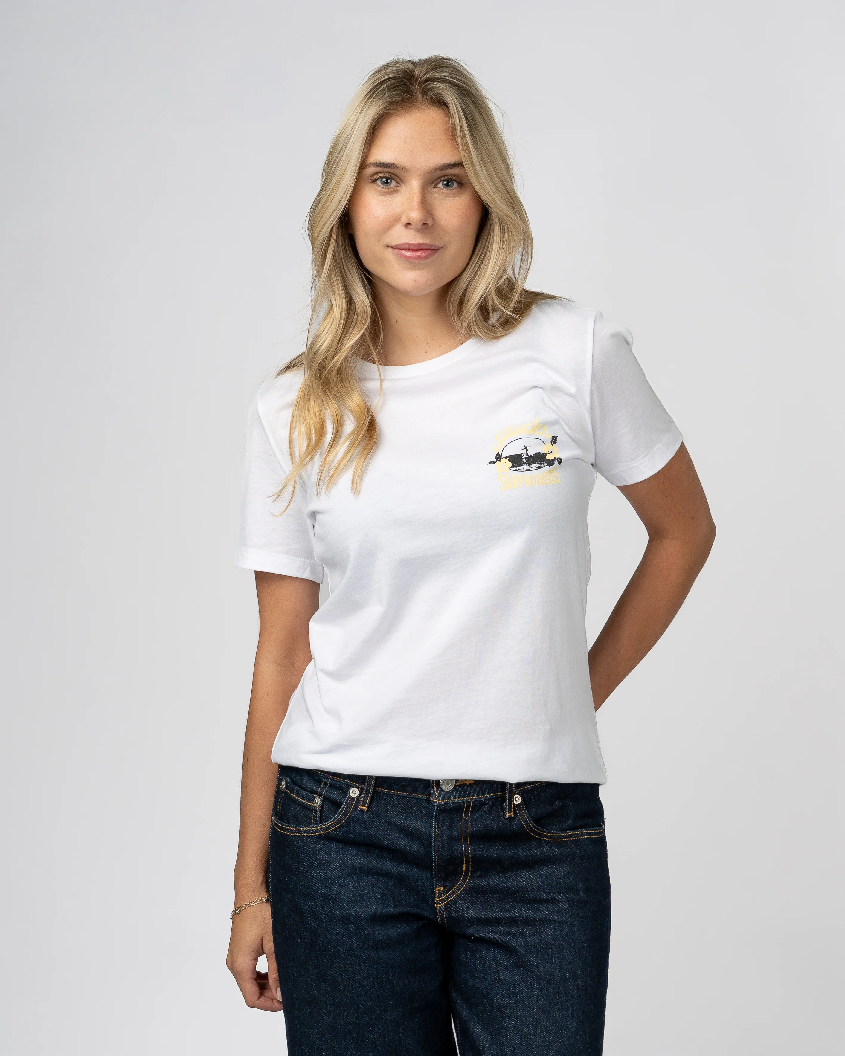 Tip Toe S/S Tee - White - Image 2
