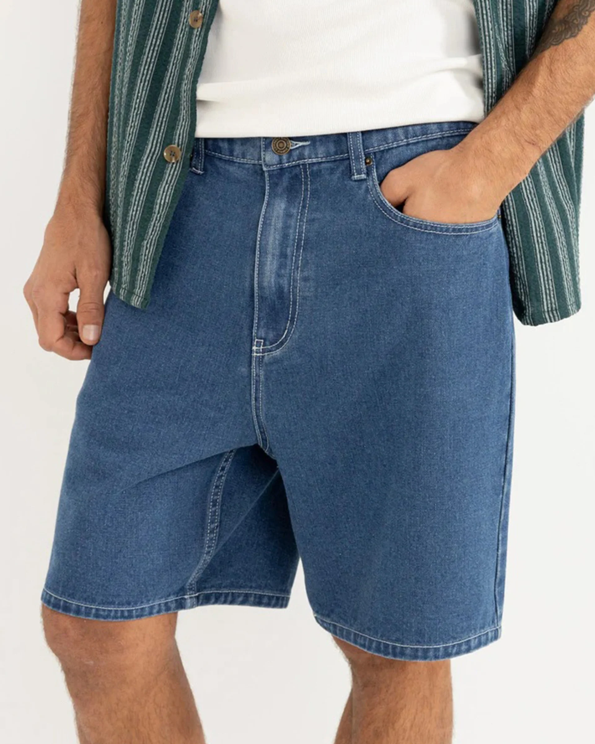 Toby Denim Short - Dark Blue Wash - Image 3