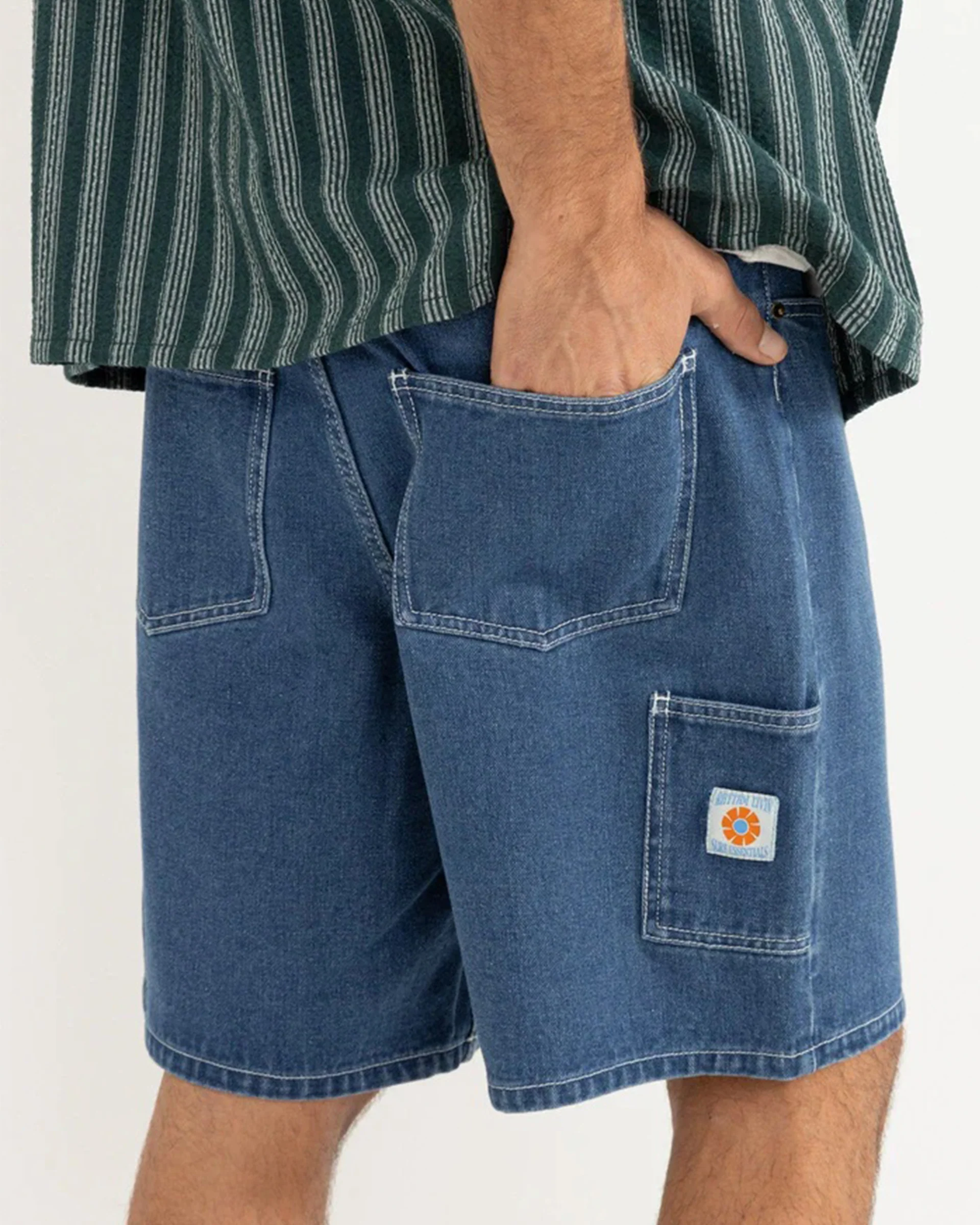 Toby Denim Short - Dark Blue Wash - Image 4