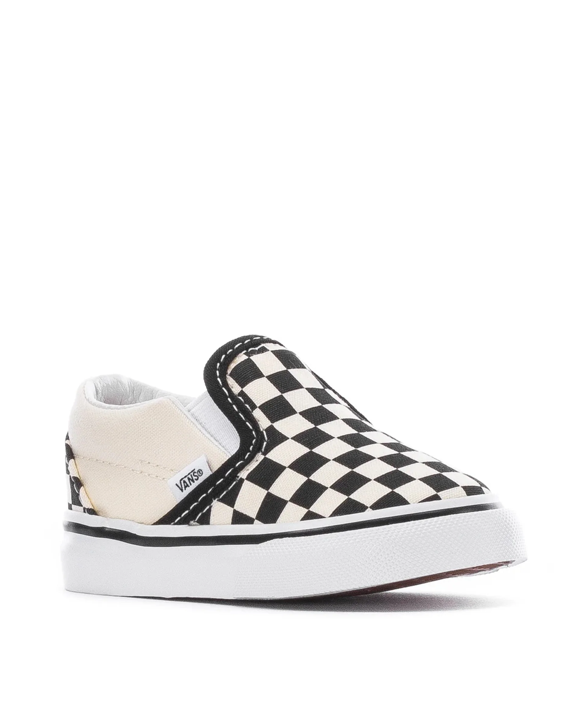 Toddler Classic Slip-On Shoe - Black/White Checkerboard/White - Image 2