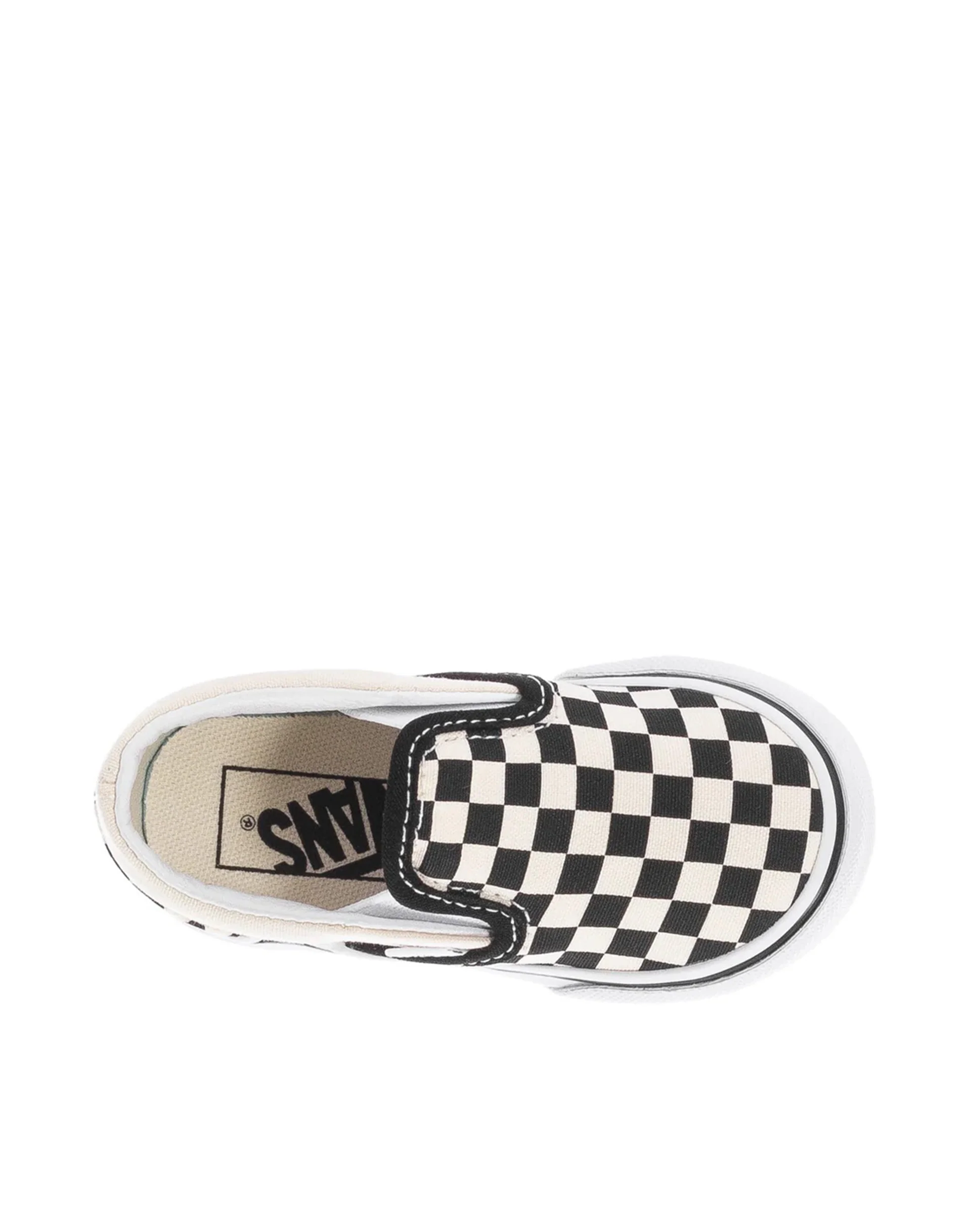 Toddler Classic Slip-On Shoe - Black/White Checkerboard/White - Image 4