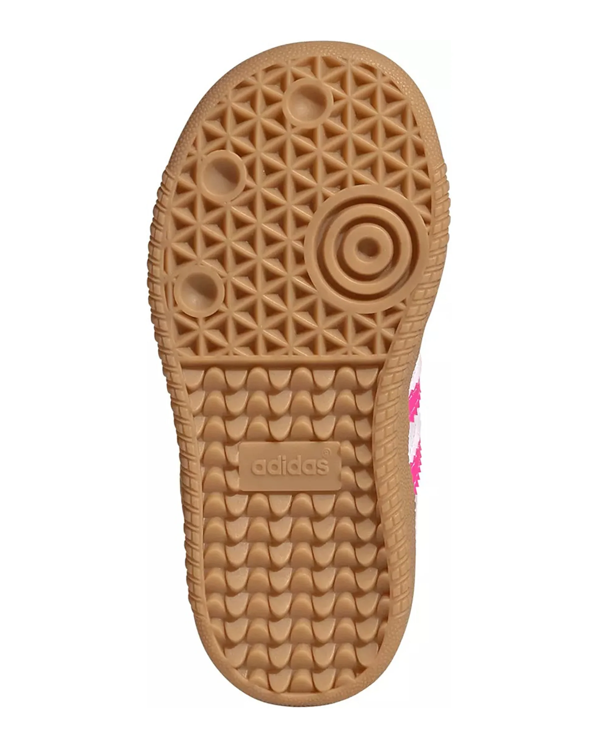 Toddler Samba OG Comfort Closure Elastic Lace Shoe - Cloud White/Lucid Pink/Gum - Image 3