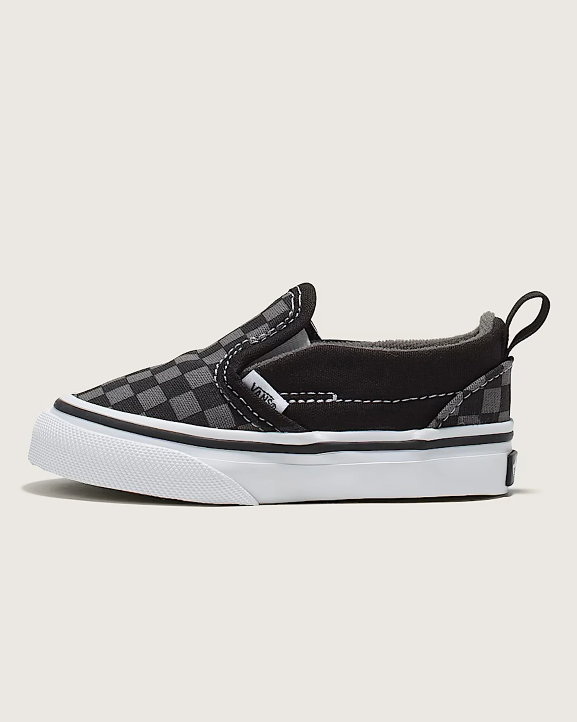 Toddler Slip-On V Shoe - Black / Pewter Grey