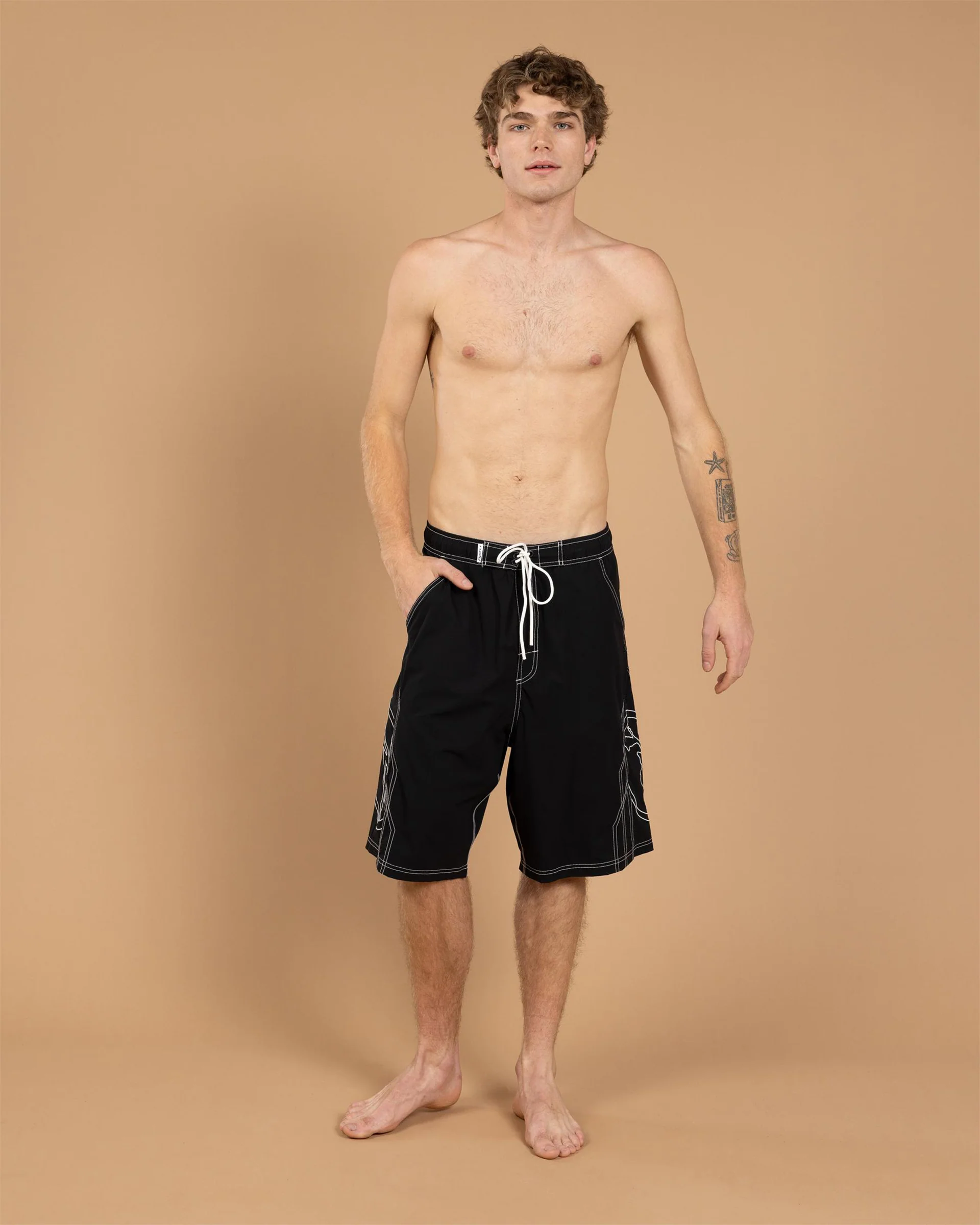 Tombstones Hybrid Waist Boardshort - Black - Image 4