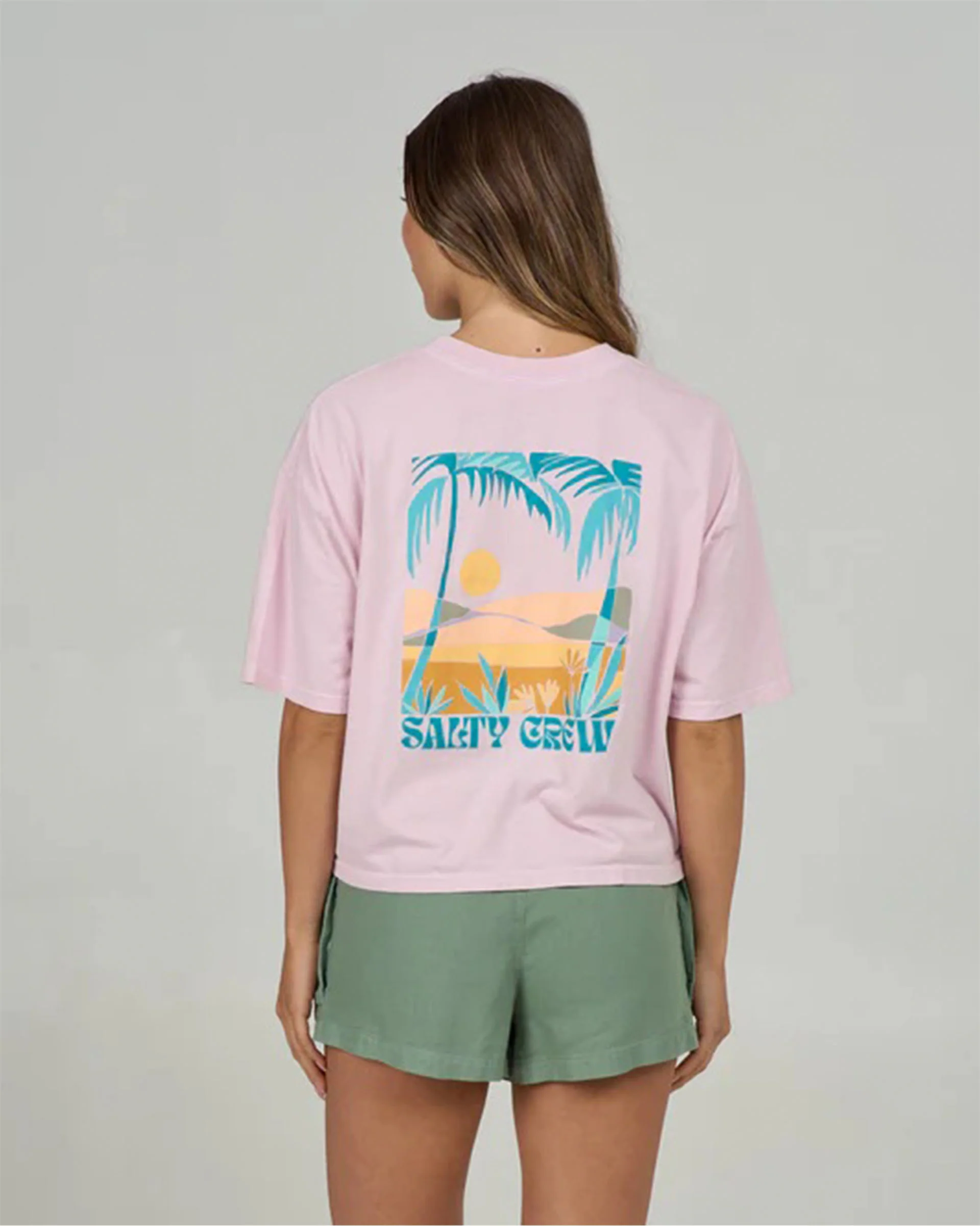 Travel Far Skimmer S/S T-Shirt - Pink Skies