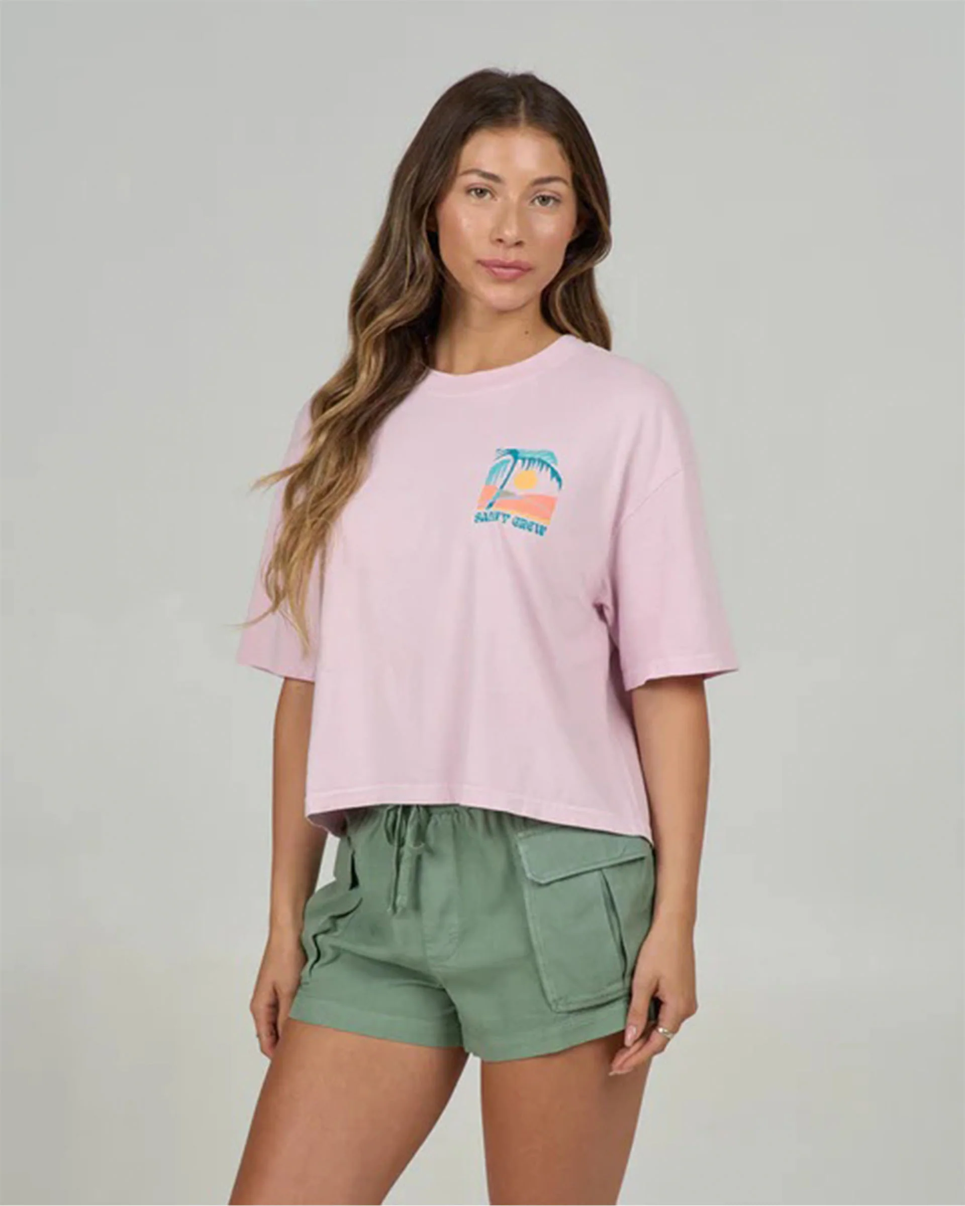 Travel Far Skimmer S/S T-Shirt - Pink Skies - Image 2