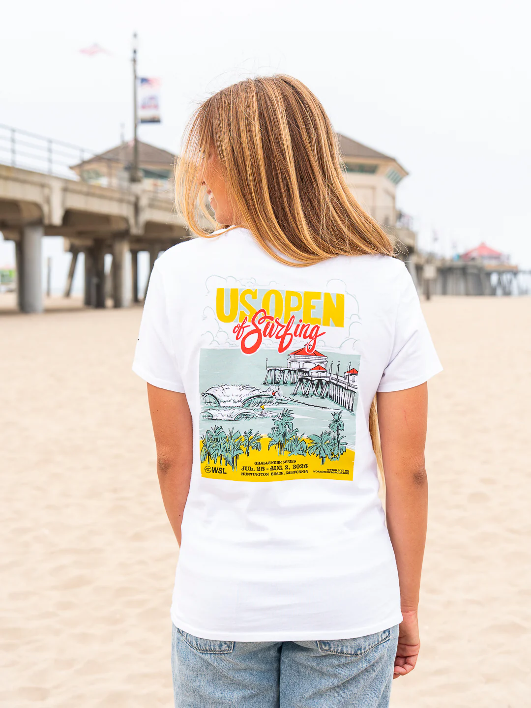 Women's US Open 2026 Poster S/S T-Shirt - White - Image 5