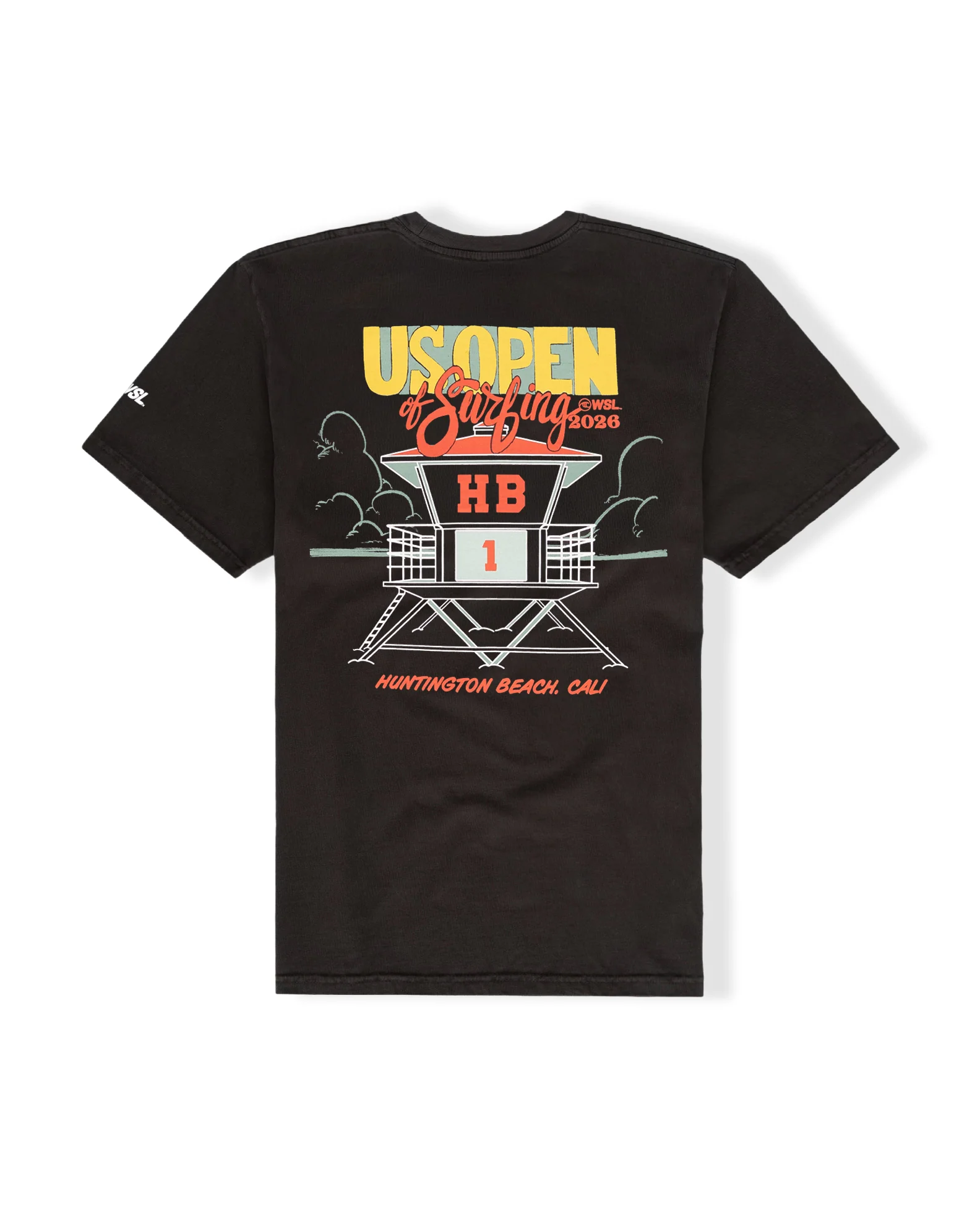 US Open x Jack's Surfboards 2026 Tower S/S T-Shirt - Washed Black