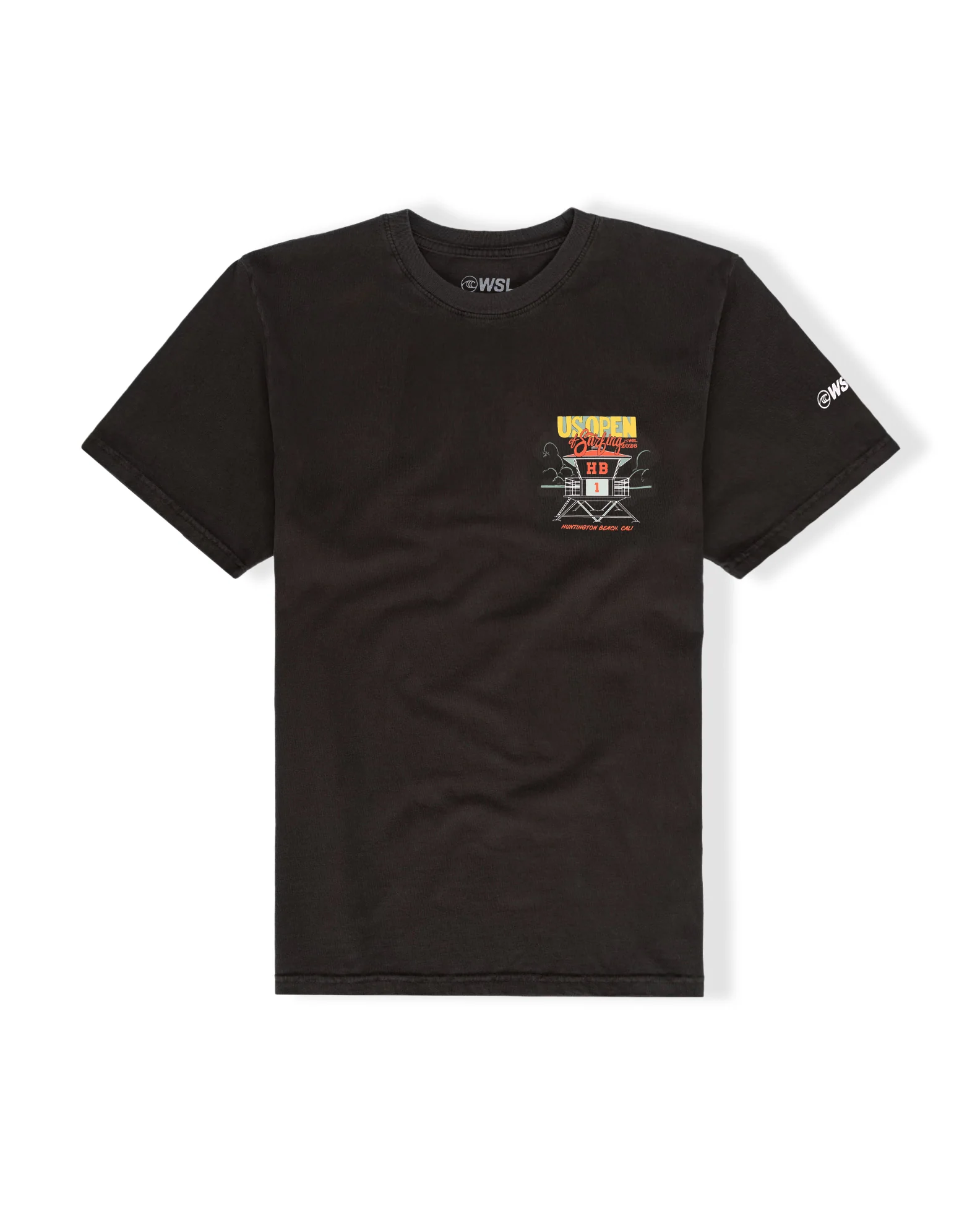 US Open x Jack's Surfboards 2026 Tower S/S T-Shirt - Washed Black - Image 2