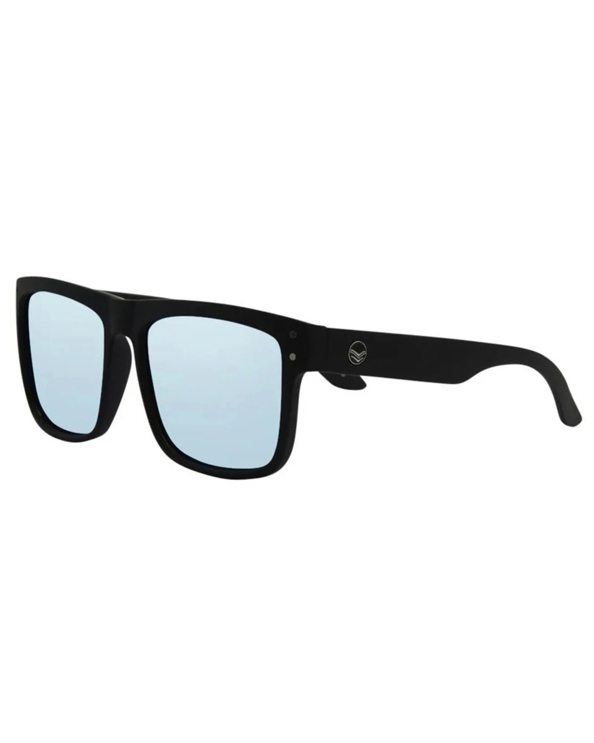 V Lander Sunglasses - Black Soft Touch Rubber/Blue Mirror Polarized - Image 2