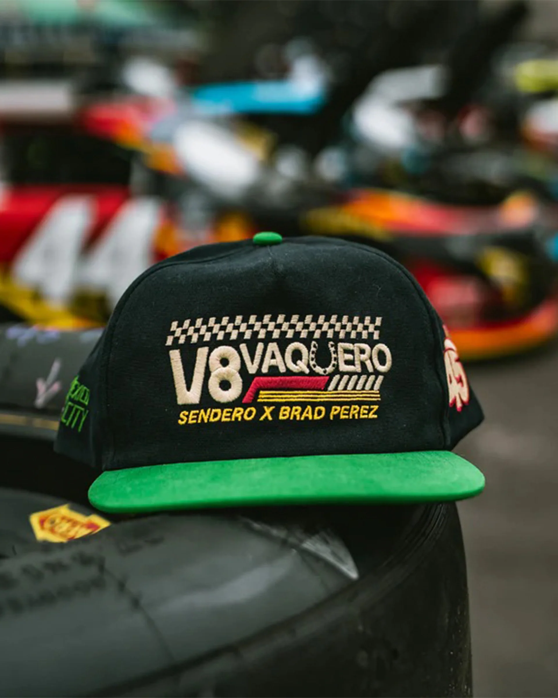 V8 Vaquero Hat - Black/Green - Image 3