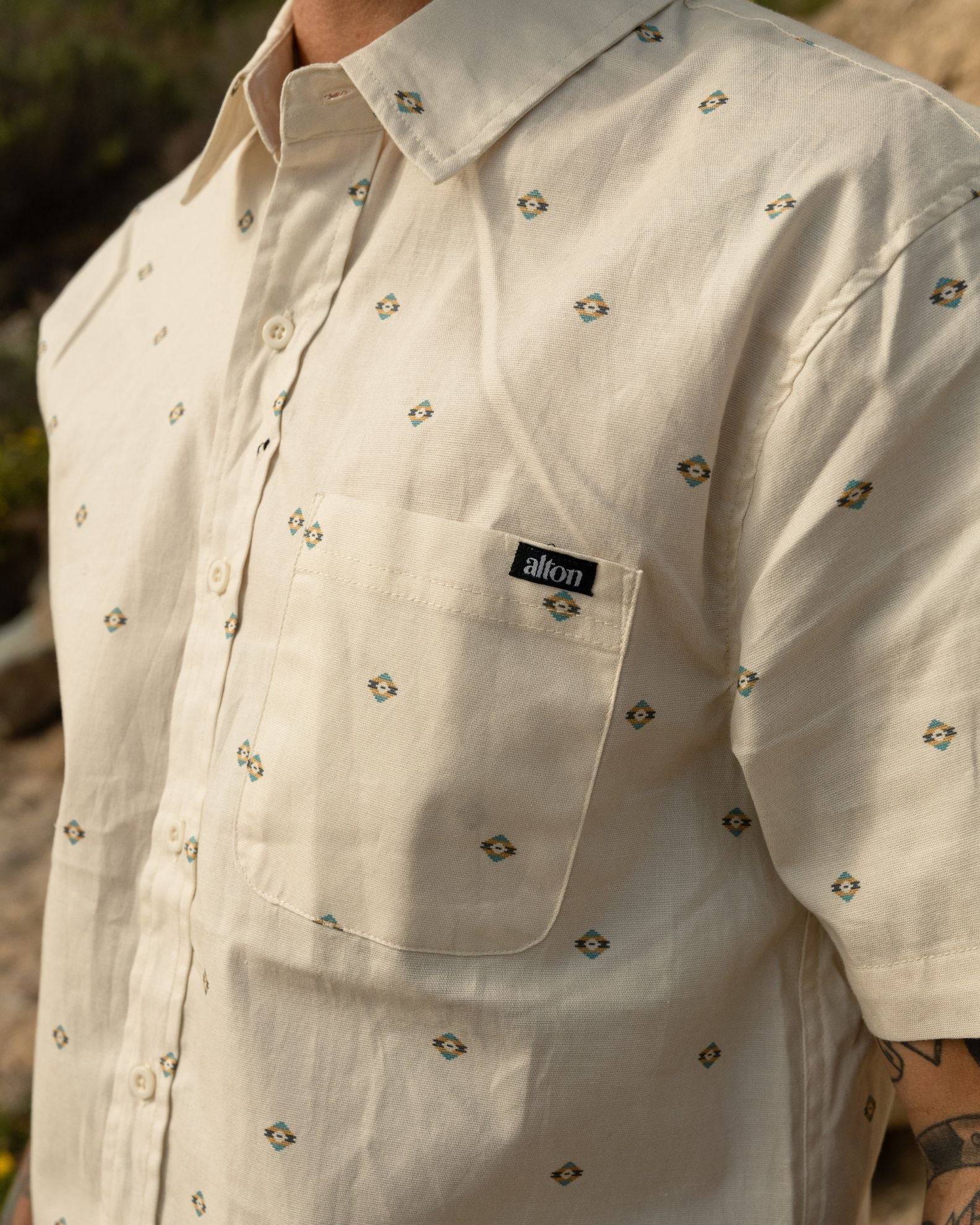 Ventana S/ Woven Shirt - Natural - Image 4