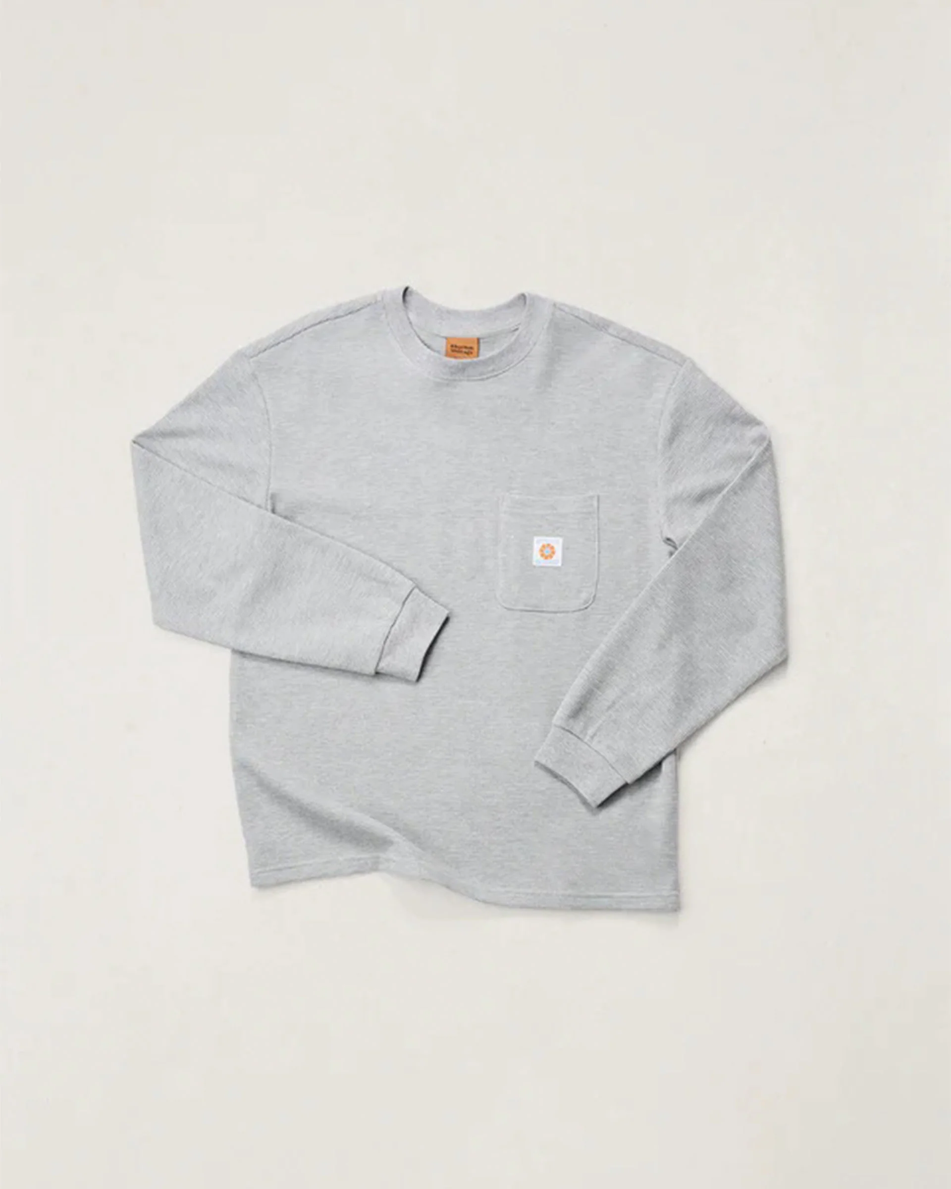 Vintage Pocket L/S Waffle Shirt - Grey Heather