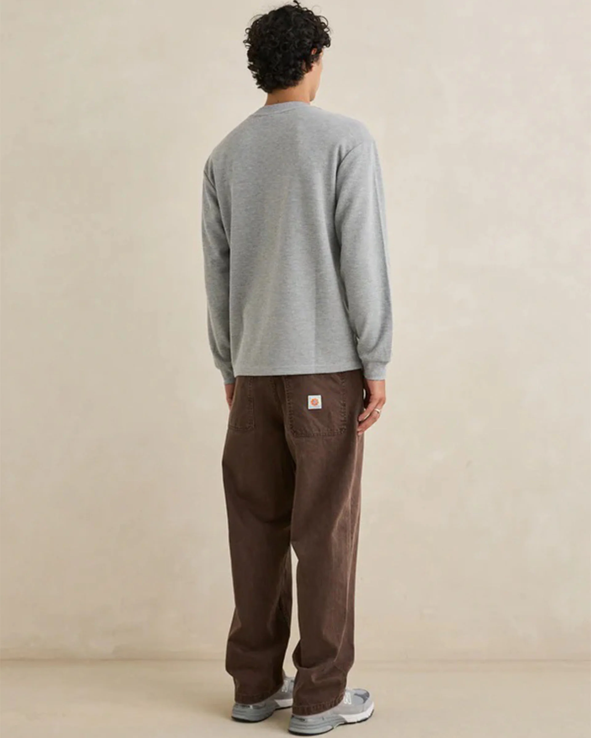 Vintage Pocket L/S Waffle Shirt - Grey Heather - Image 6