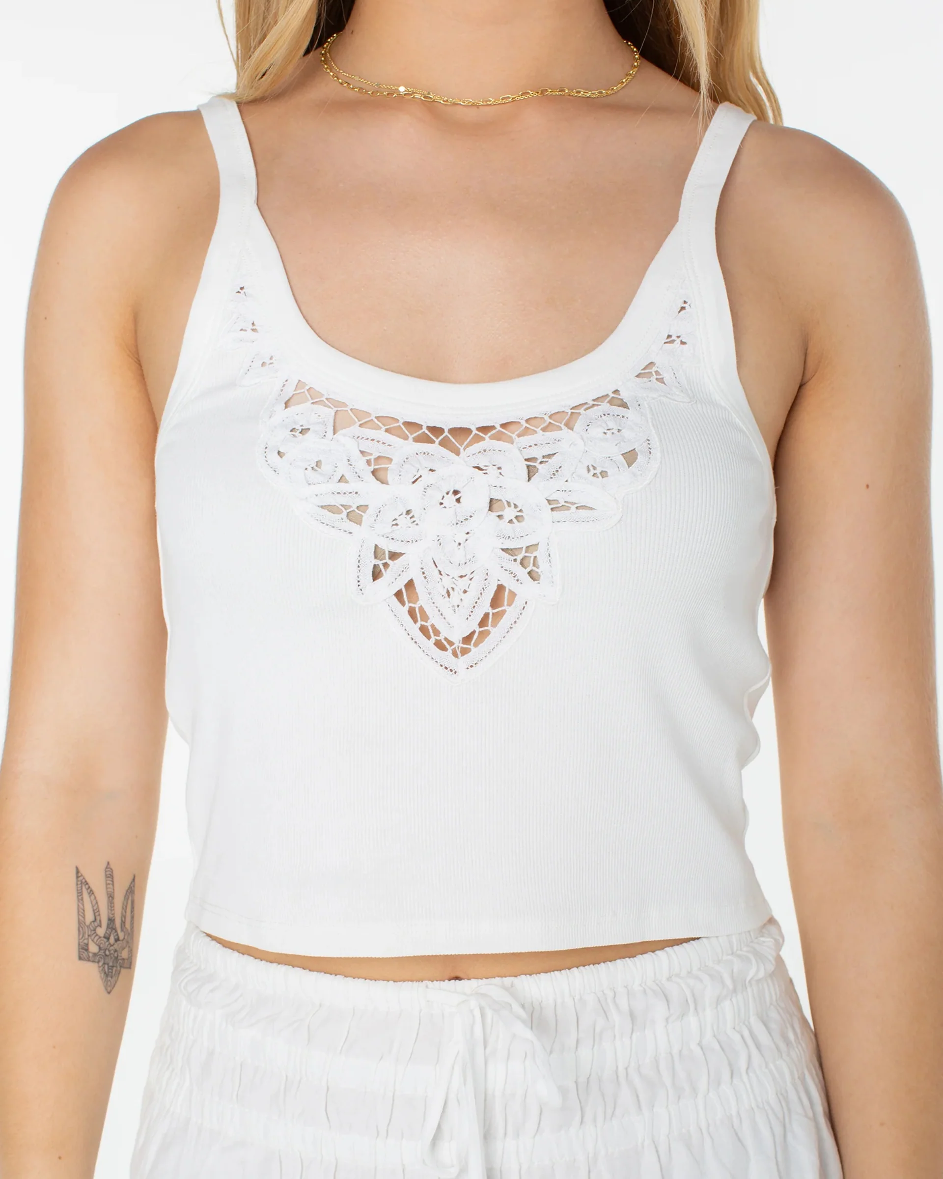 Wanderlust Tank Top - Snow White Solid - Image 5