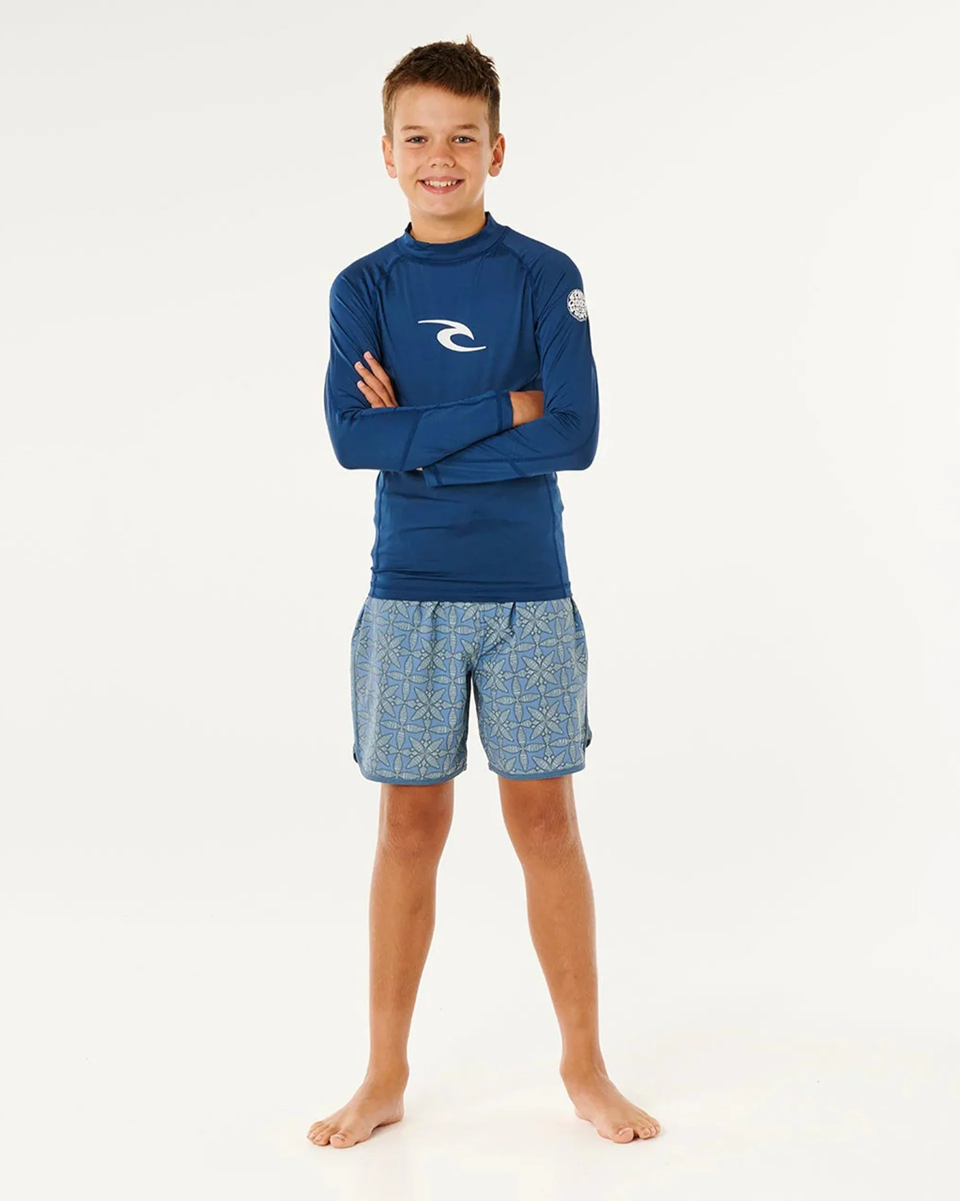 Boy's (8-16) Waves UPF L/S Rash Vest - Image 4