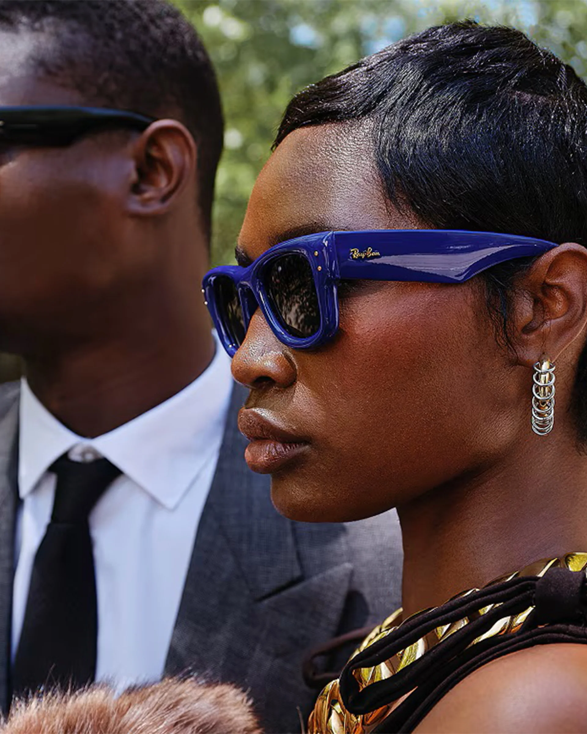 Wayfarer Puffer Sunglasses - Polished Blue/Ultra Black - Image 3