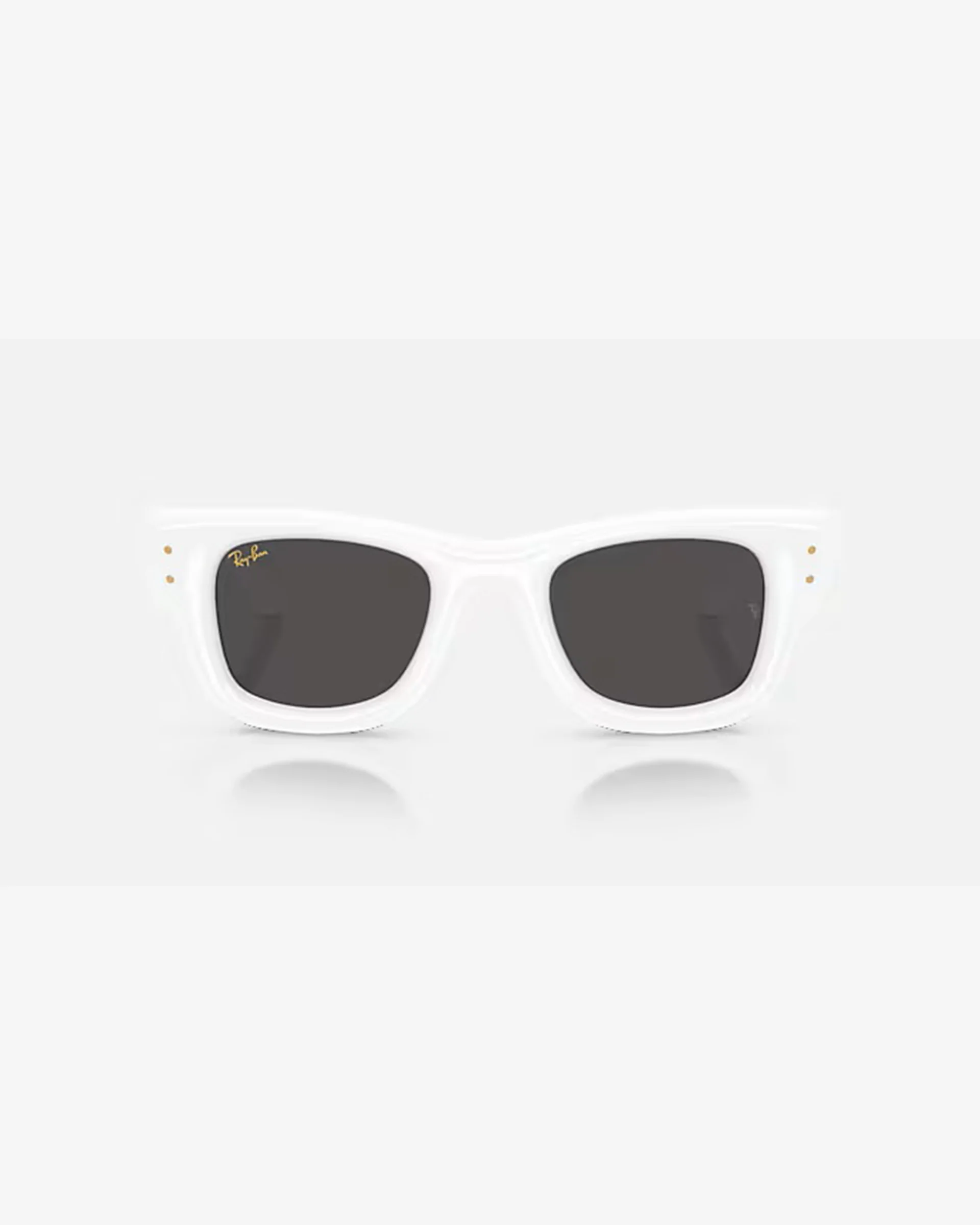 Wayfarer Puffer Sunglasses - Polished White/Ultra Black - Image 2