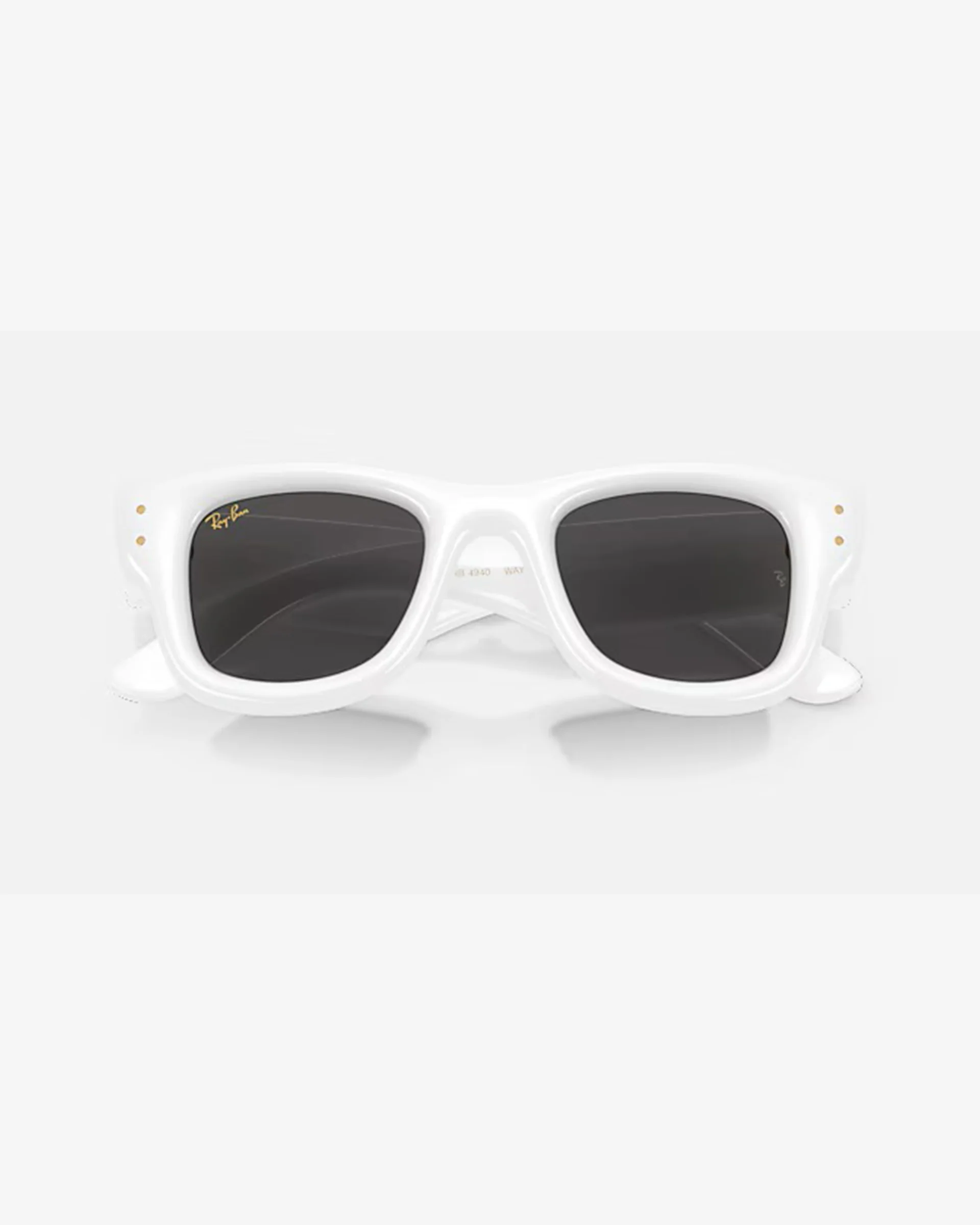 Wayfarer Puffer Sunglasses - Polished White/Ultra Black - Image 6