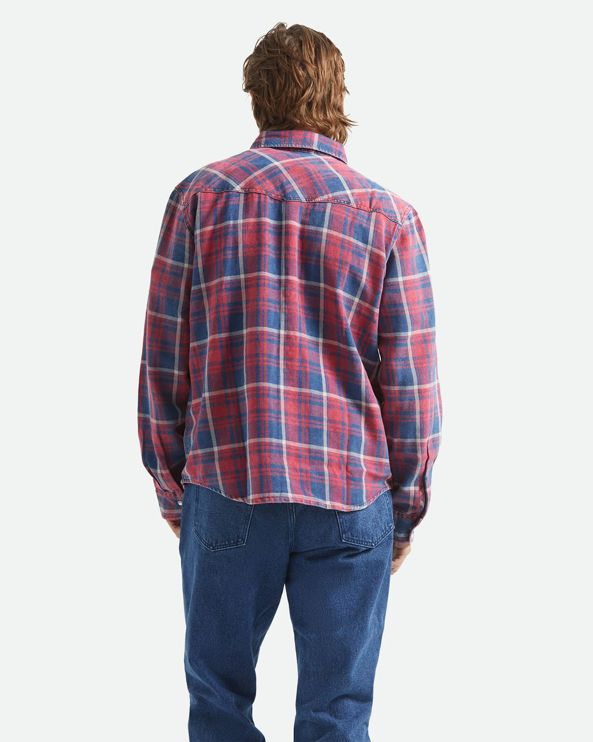 Waylon Lightweight Overshirt - Denim Plaid - Image 4