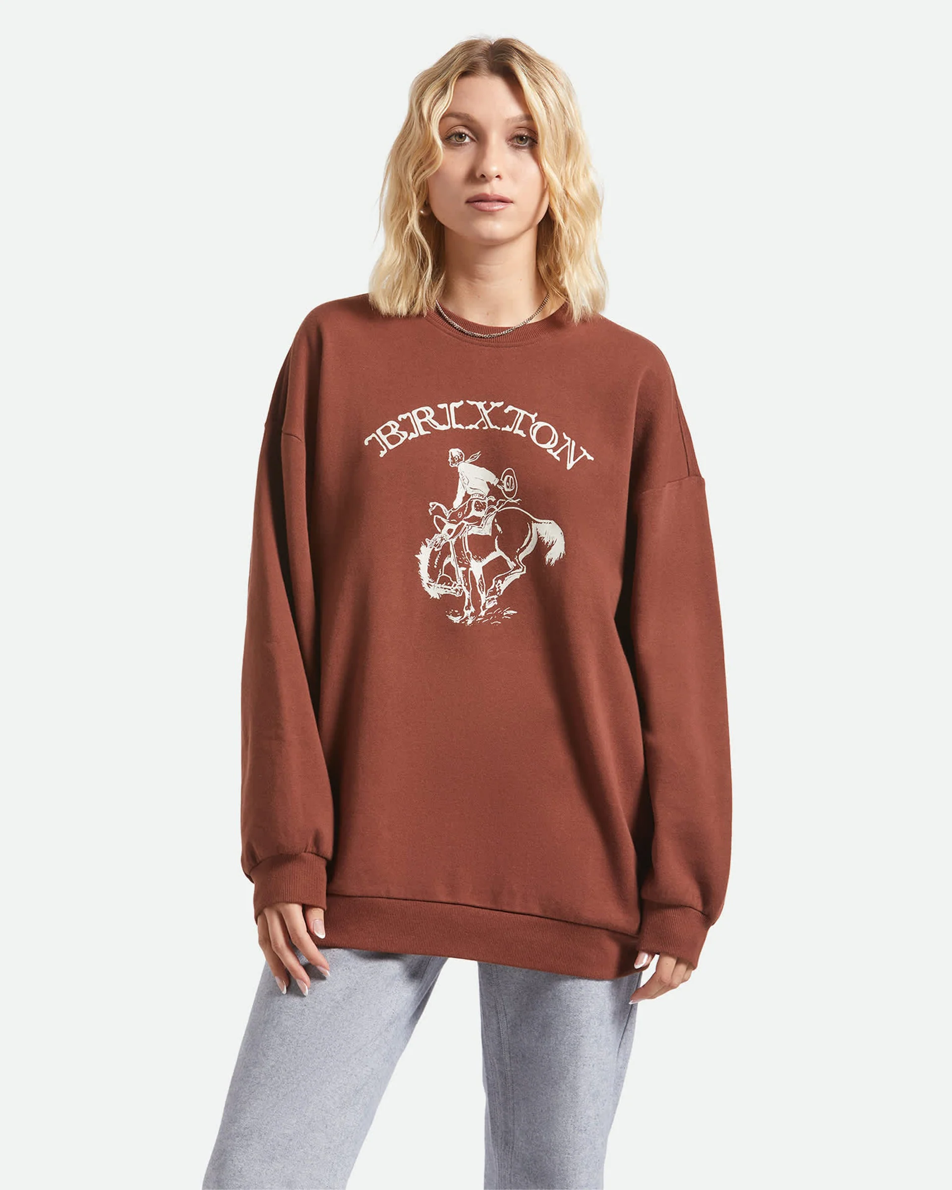 Western Crewneck Sweatshirt - Sepia - Image 2