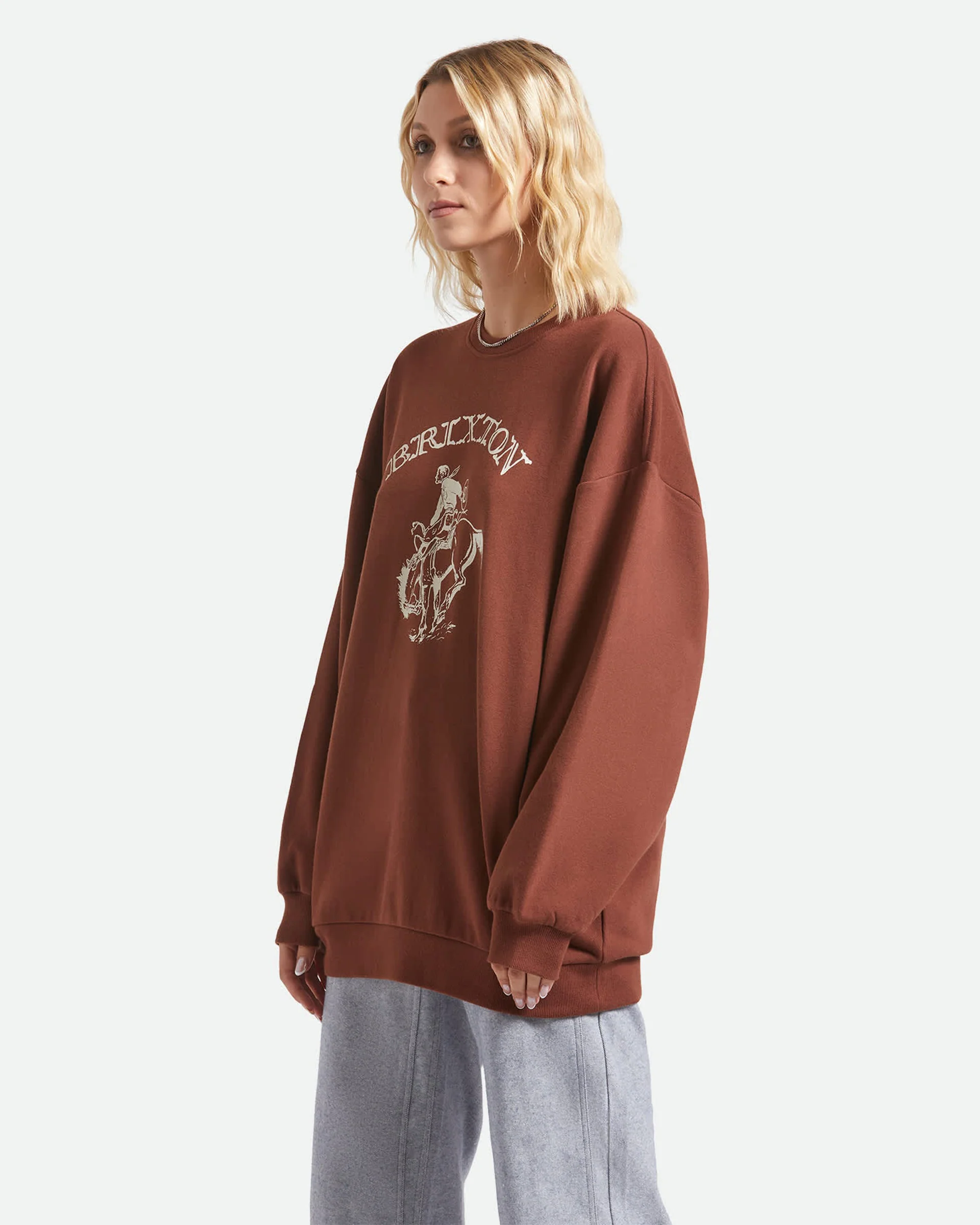 Western Crewneck Sweatshirt - Sepia - Image 3