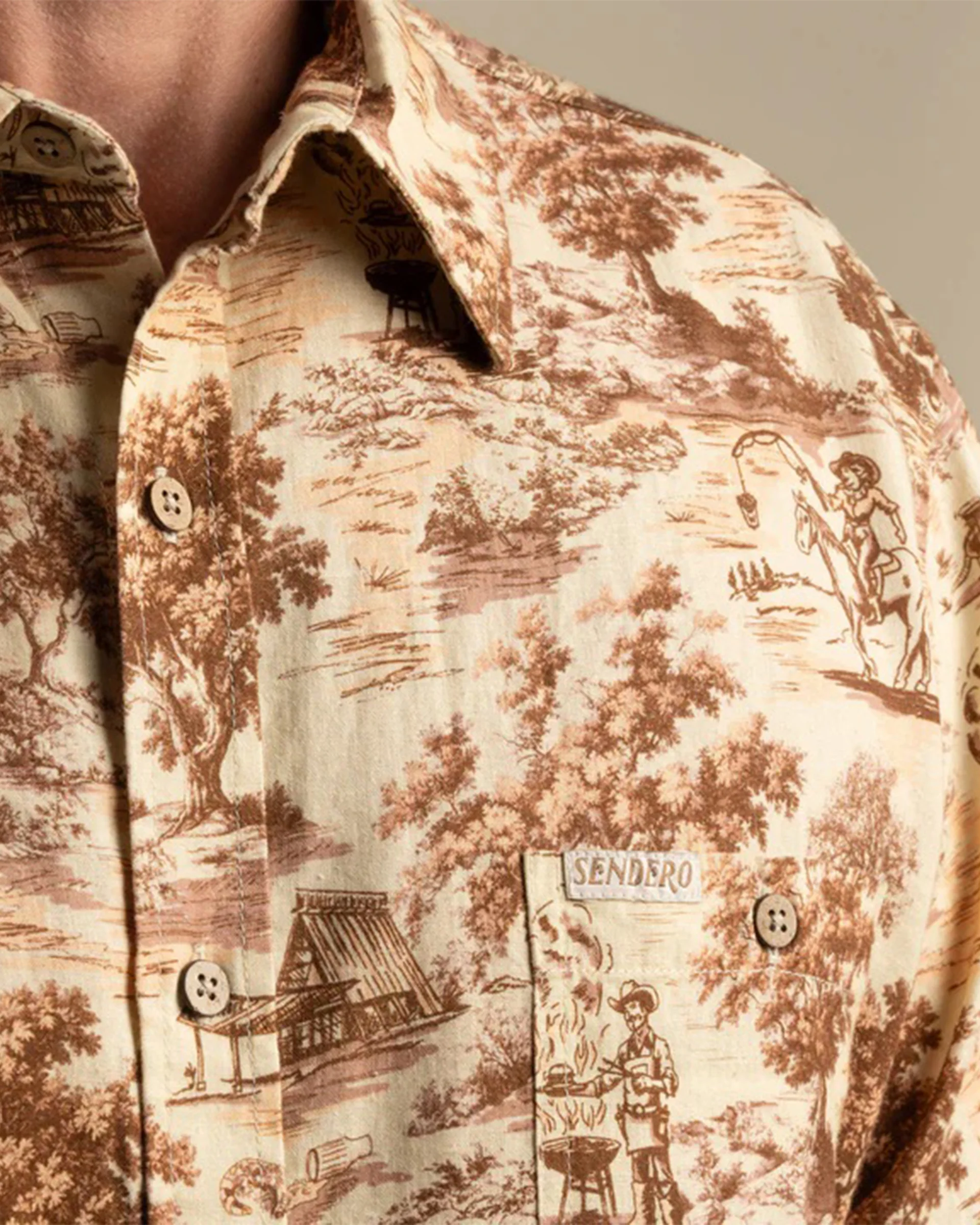 Whataburger x Sendero City Slicker S/S Shirt - Whataburger Toile - Image 5