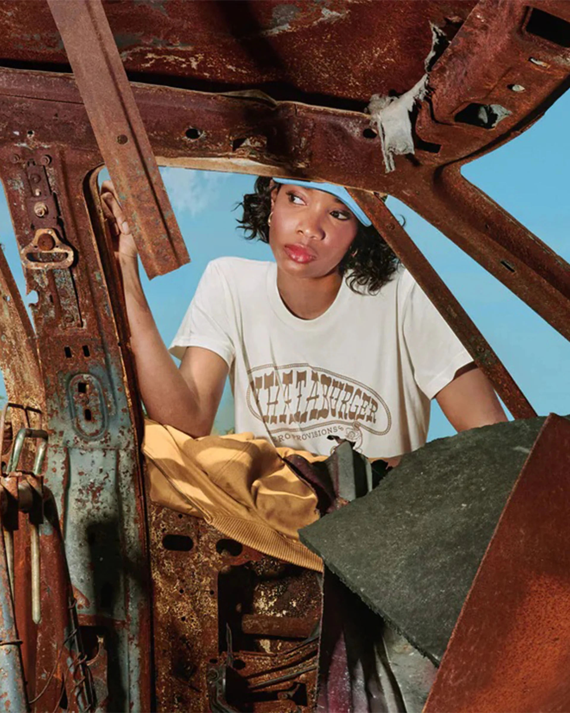 Whataburger x Sendero WhataRopin' Boxy Tee - Vintage White - Image 3