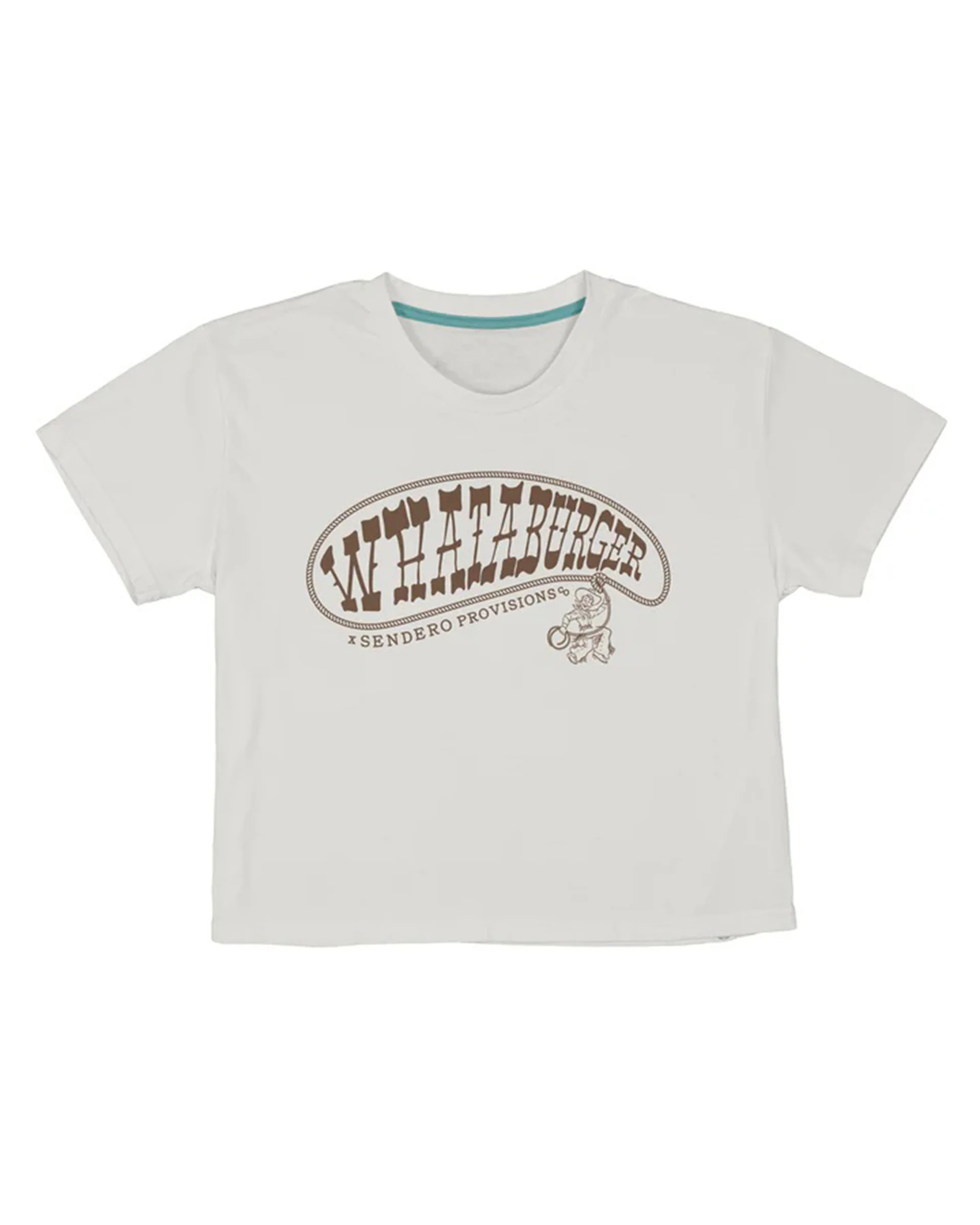 Whataburger x Sendero WhataRopin' Boxy Tee - Vintage White - Image 5