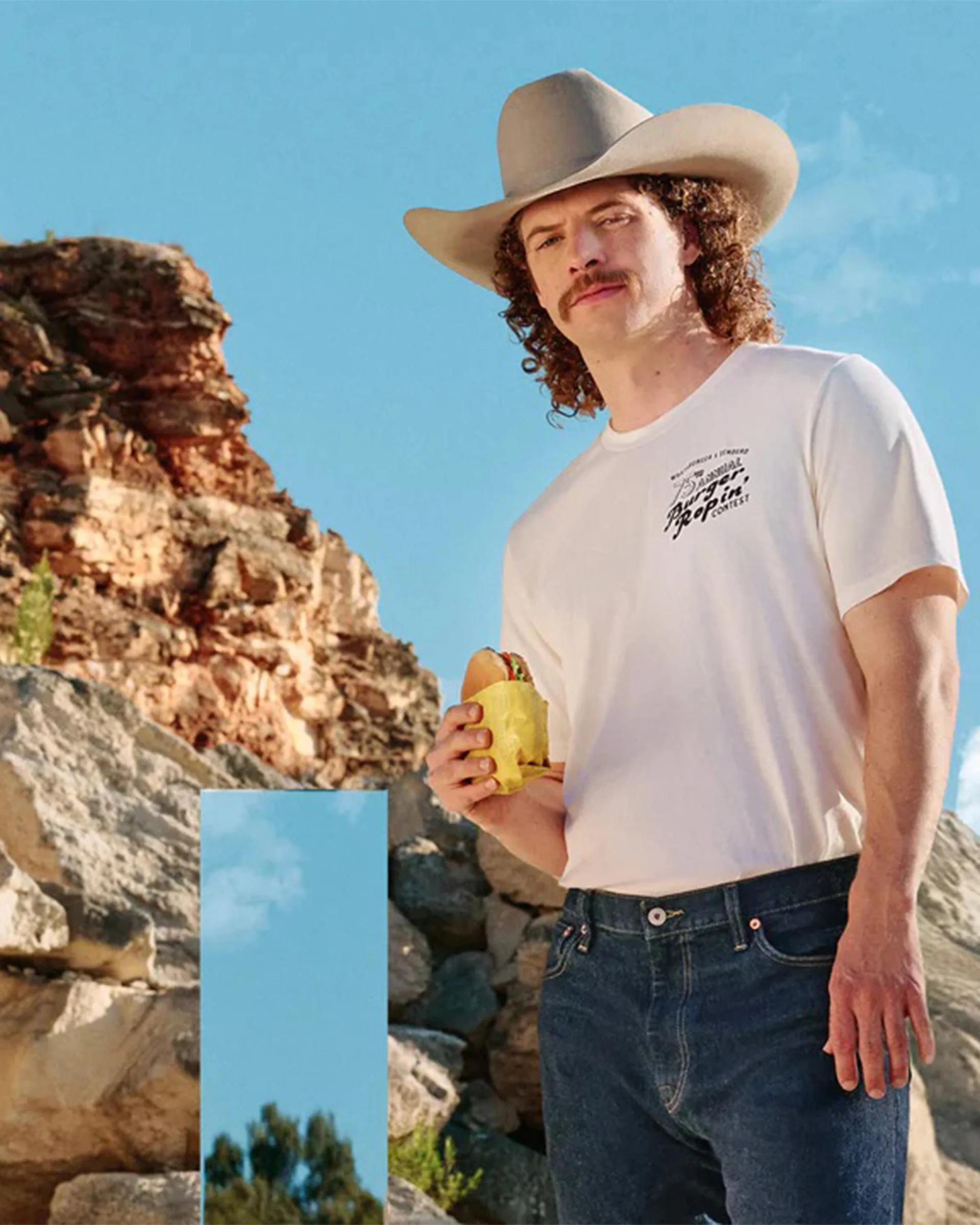 Whataburger x Sendero WhataRopin' S/S T-Shirt - Vintage White - Image 2
