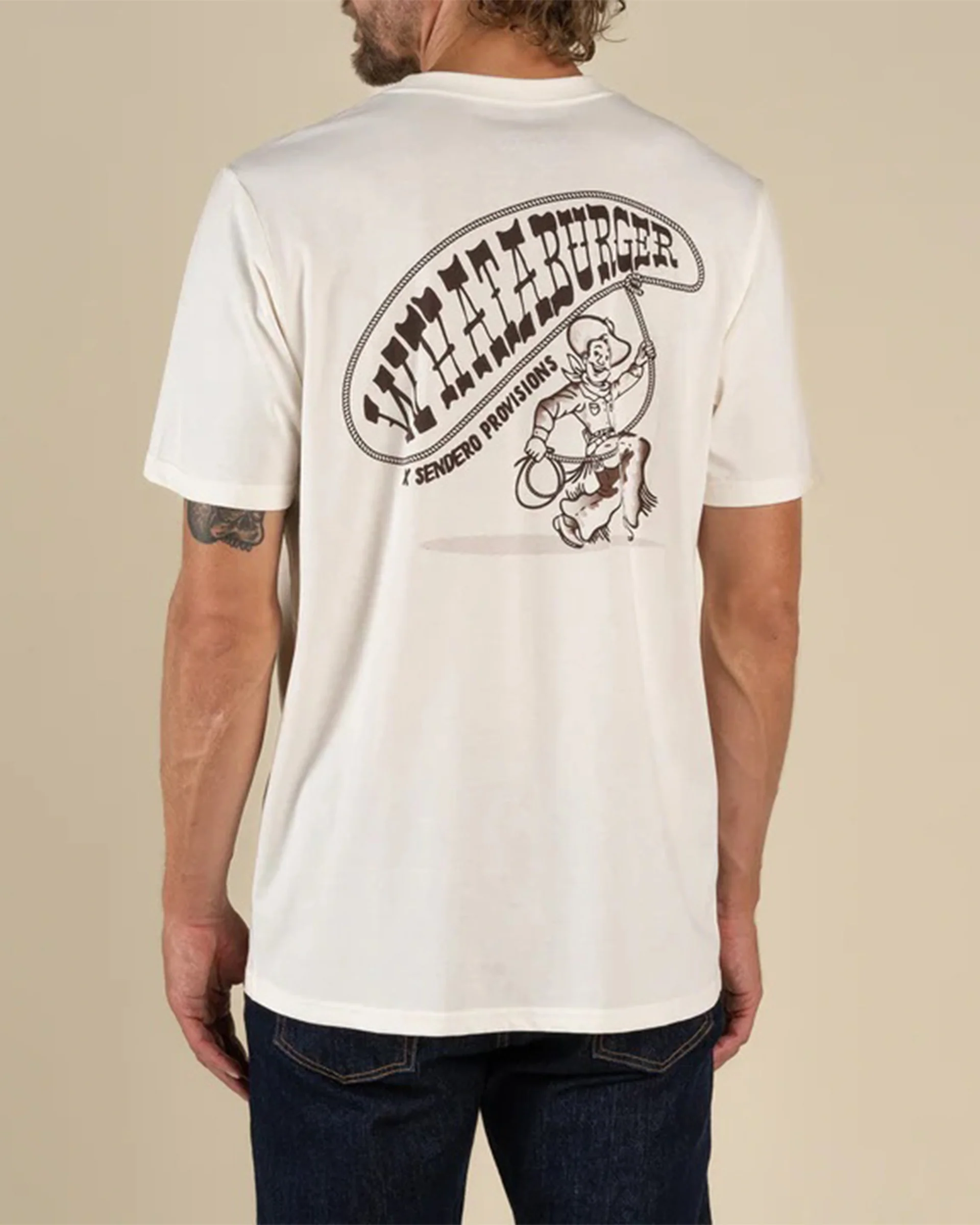 Whataburger x Sendero WhataRopin' S/S T-Shirt - Vintage White - Image 5