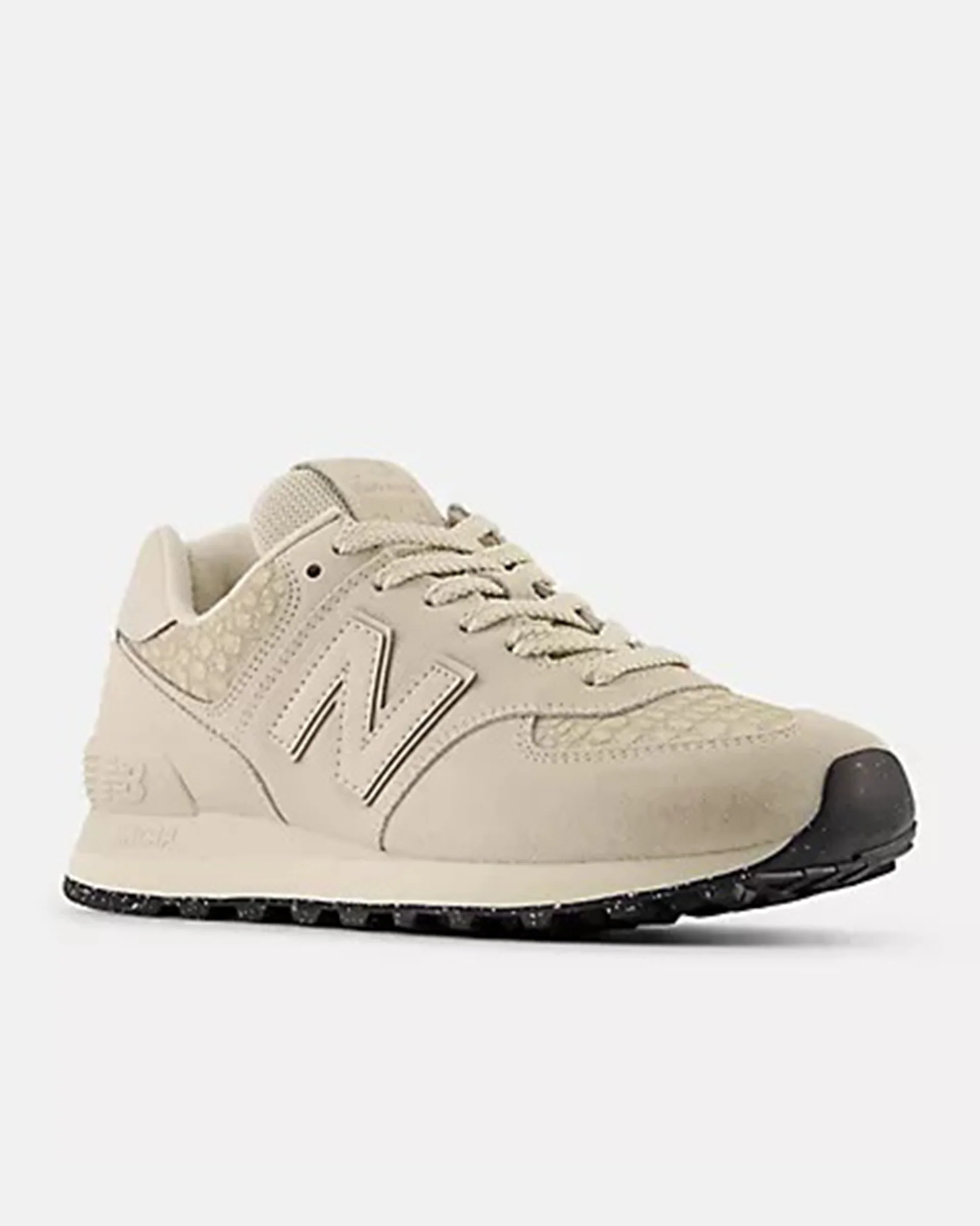 Women's 574 Shoe - White with Bone - Image 2