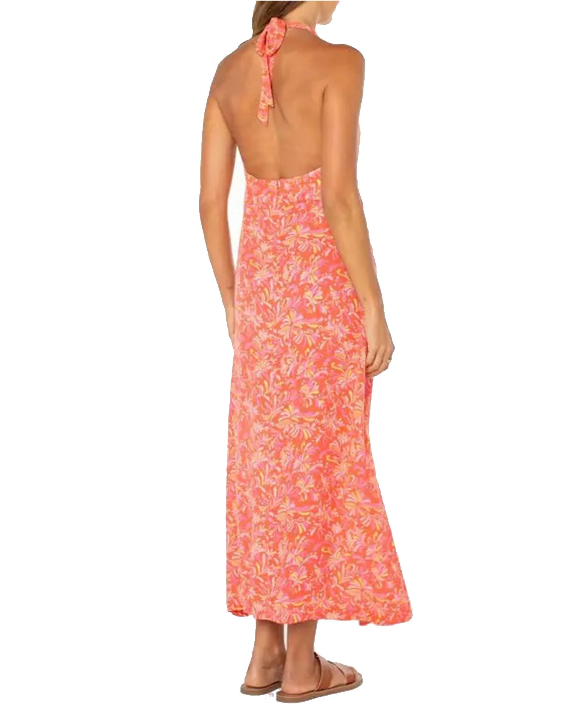 Women's Beach Day Maxi Dress - Hot Coral - Image 2