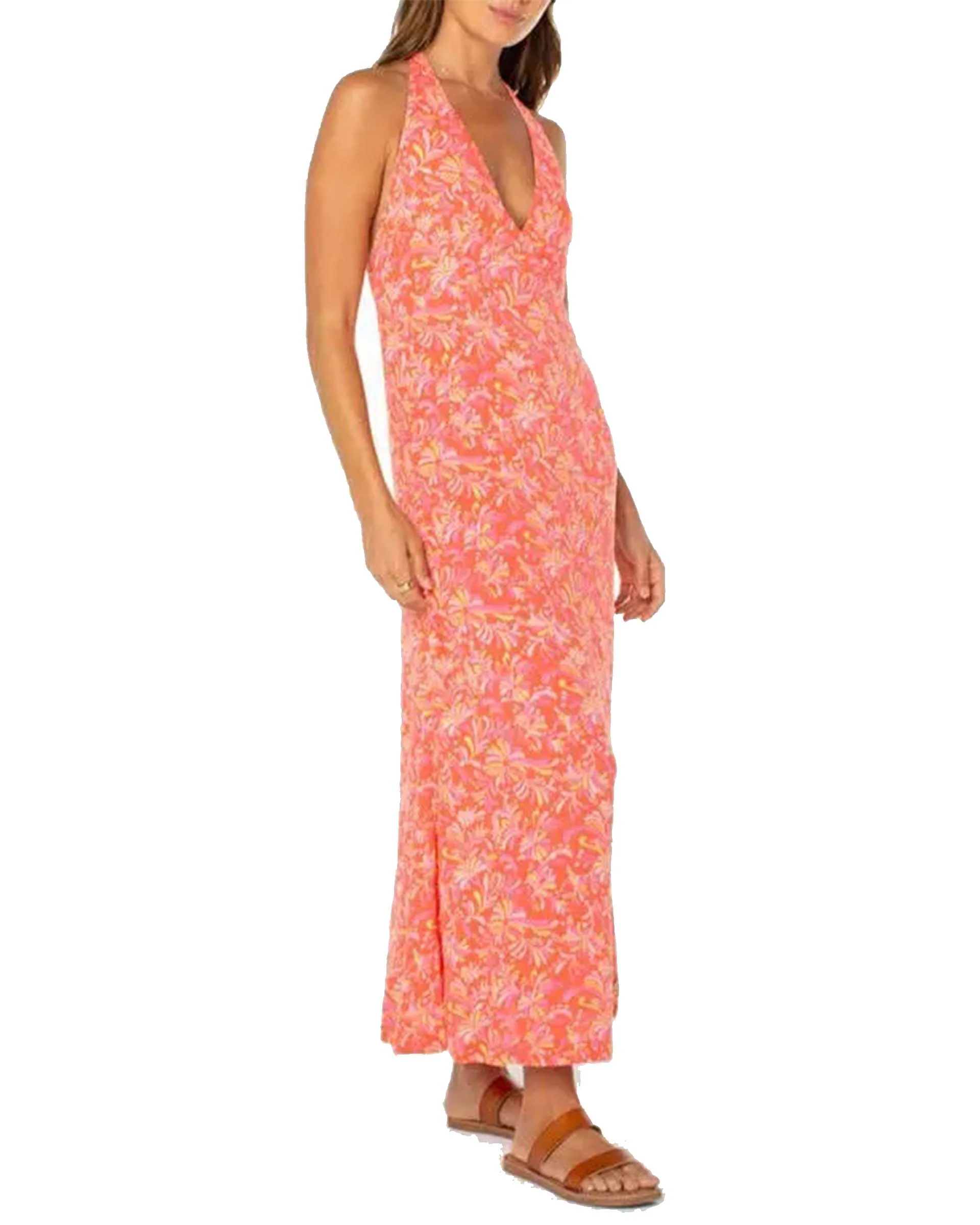 Women's Beach Day Maxi Dress - Hot Coral - Image 5